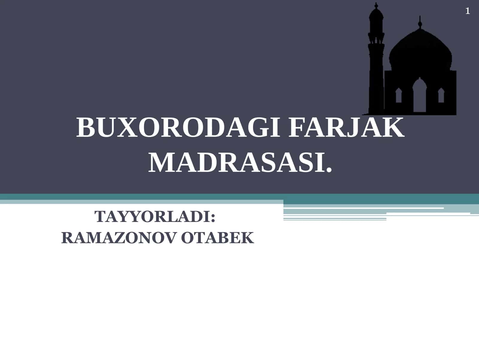 FARJAK MADRASASI 1