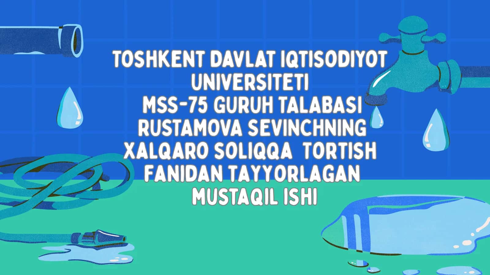 Suv Resurslaridan Foydalanlik uchun Soliq 1