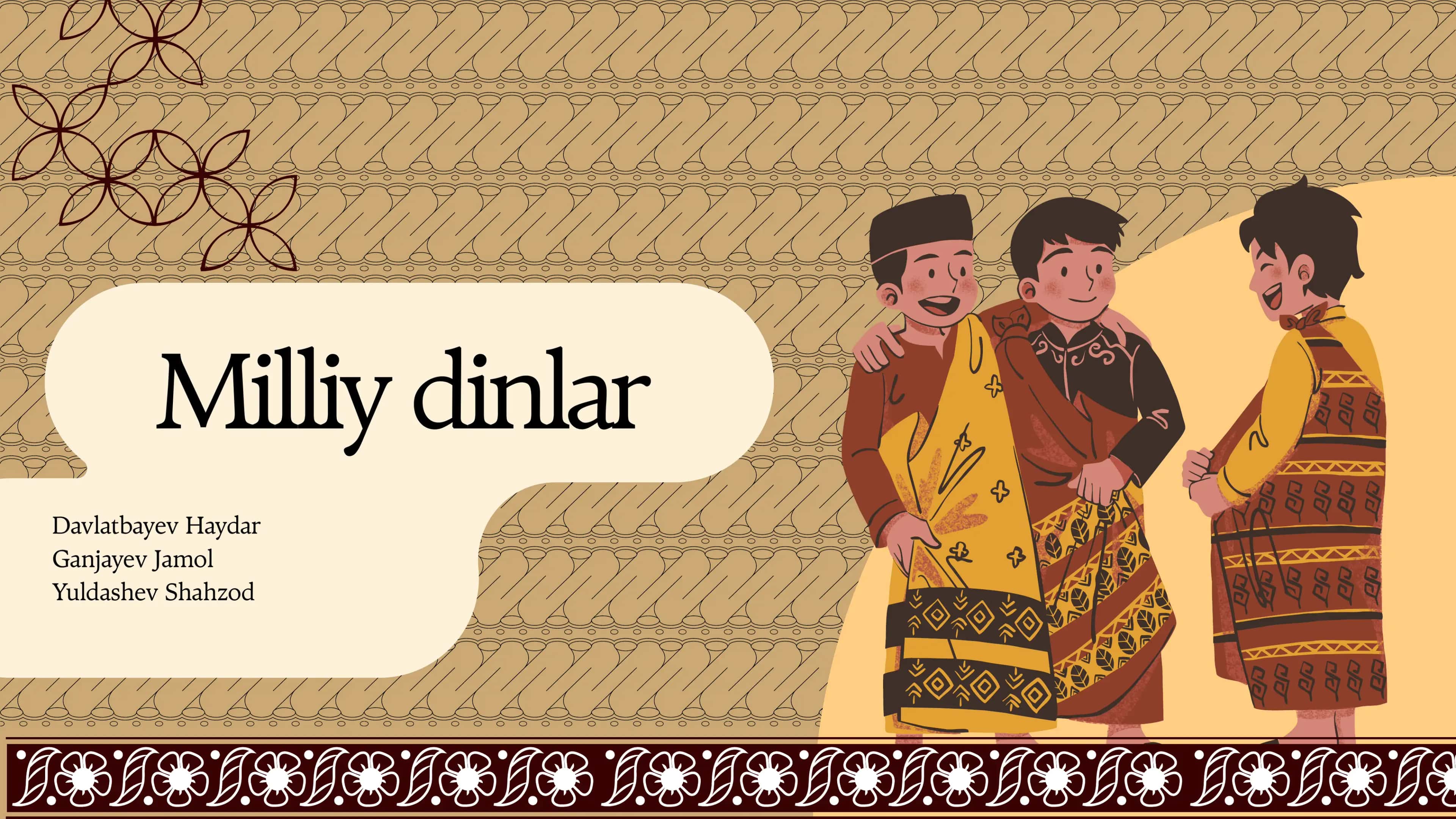 Jahon dinlari va Milliy dinlar 1