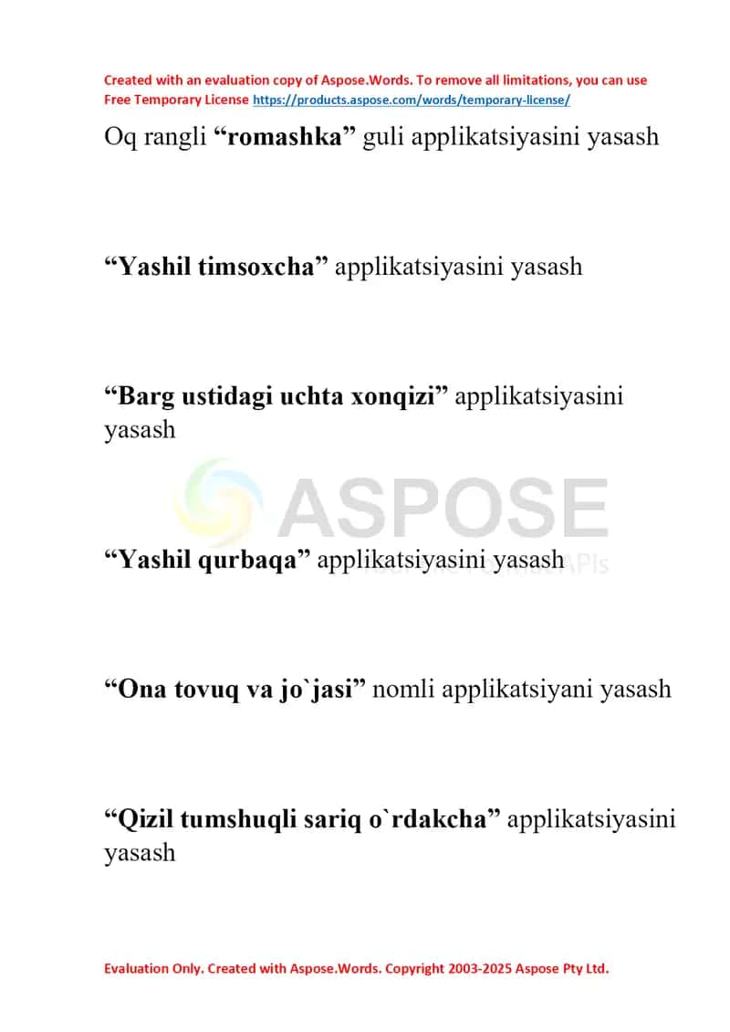 Oq rangli “romashka” guli applikatsiyasini yasash 1