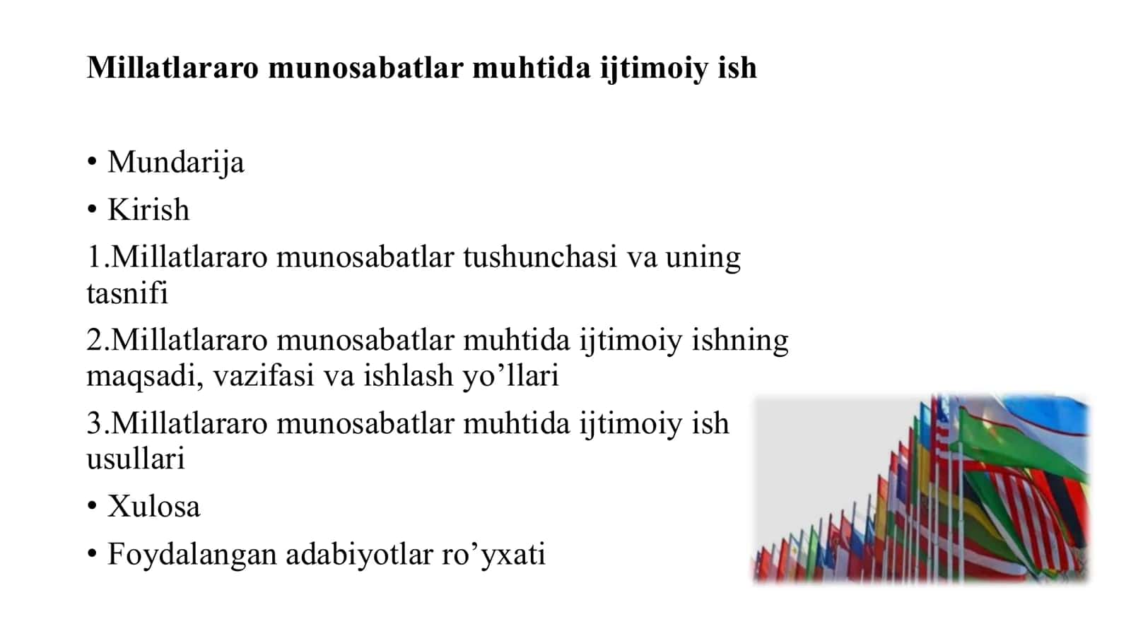 Millatlararo munosabatlar muhtida ijtimoiy ish 1
