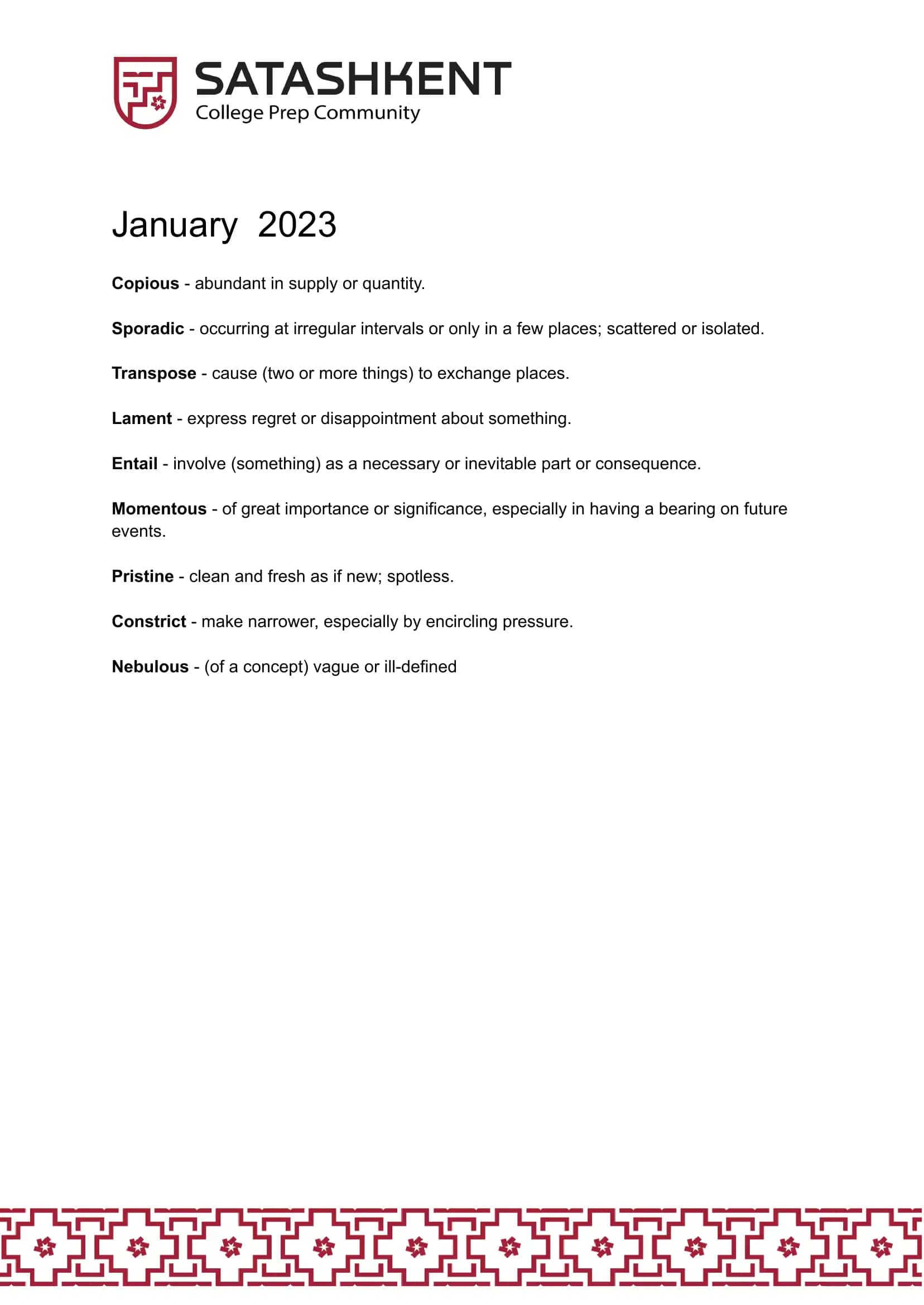 Must Know Words both for IELTS and SAT 1
