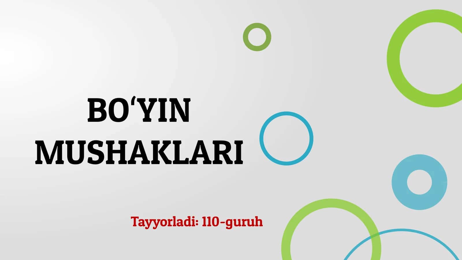 Boʻyin Mushaklari 1