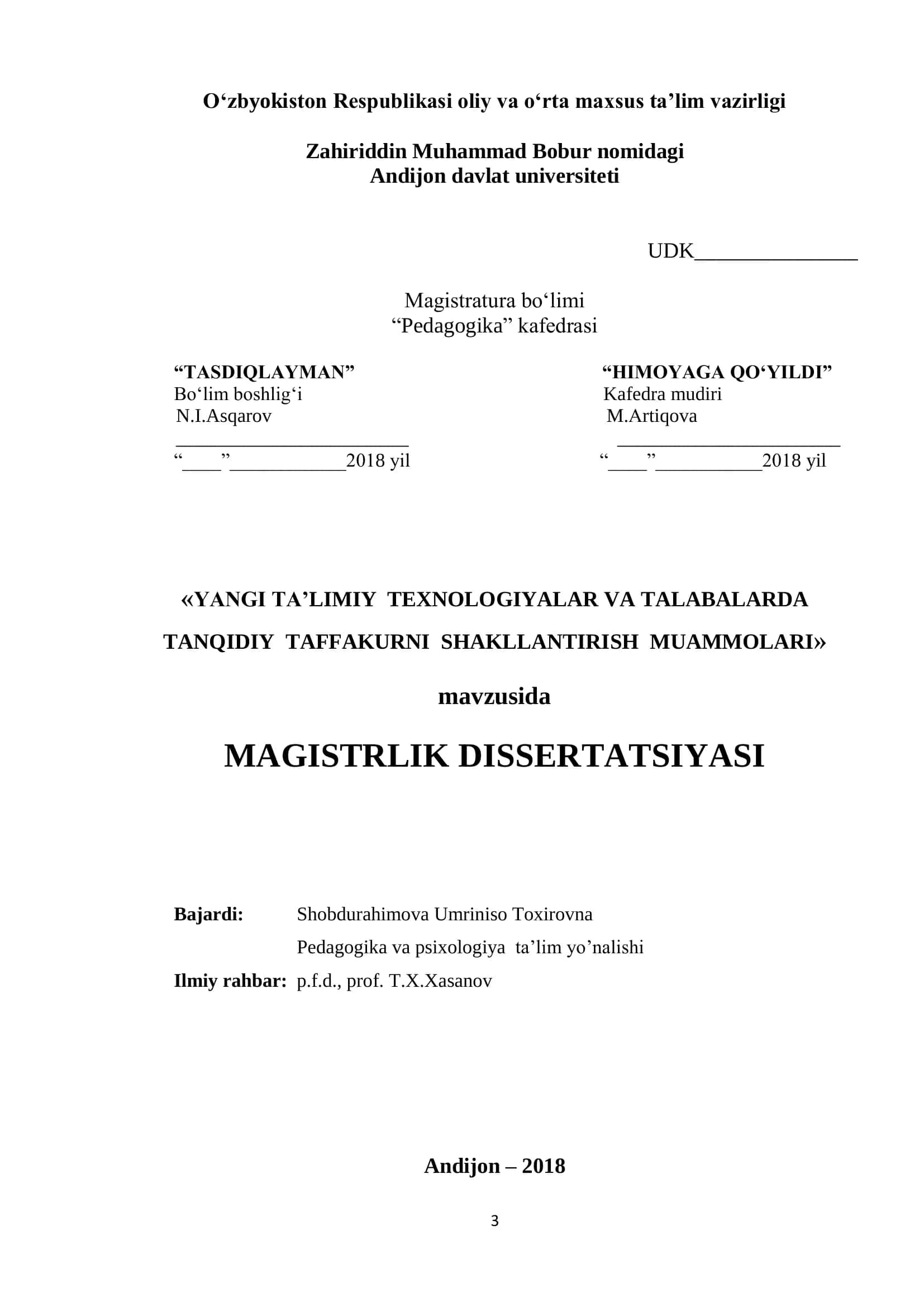 YANGI TA’LIMIY TEXNOLOGIYALAR VA TALABALARDA TANQIDIY TAFFAKURNI SHAKLLANTIRISH MUAMMOLARI 1