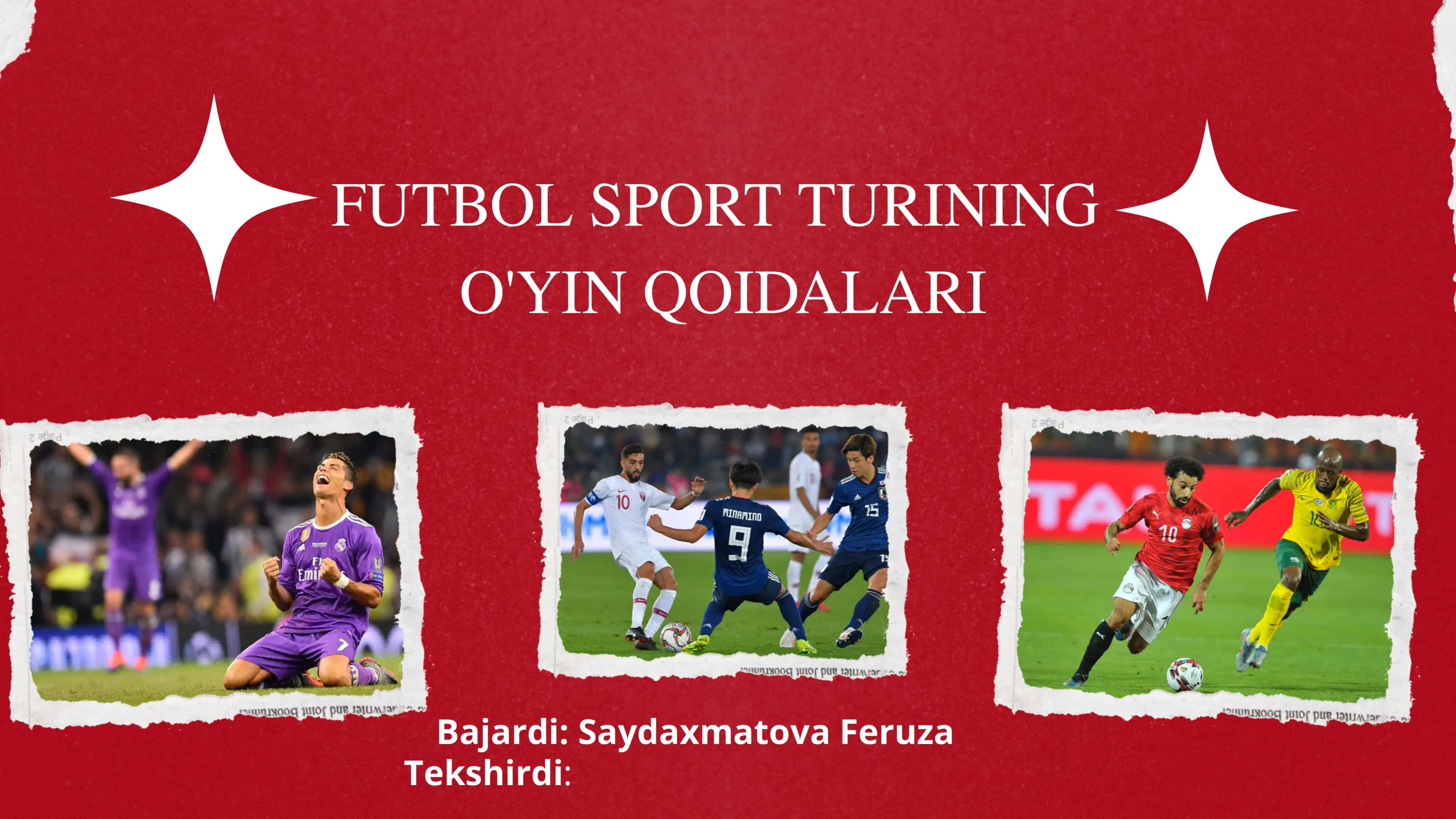 FUTBOL SPORT TURINING O'YIN QOIDALARI 1