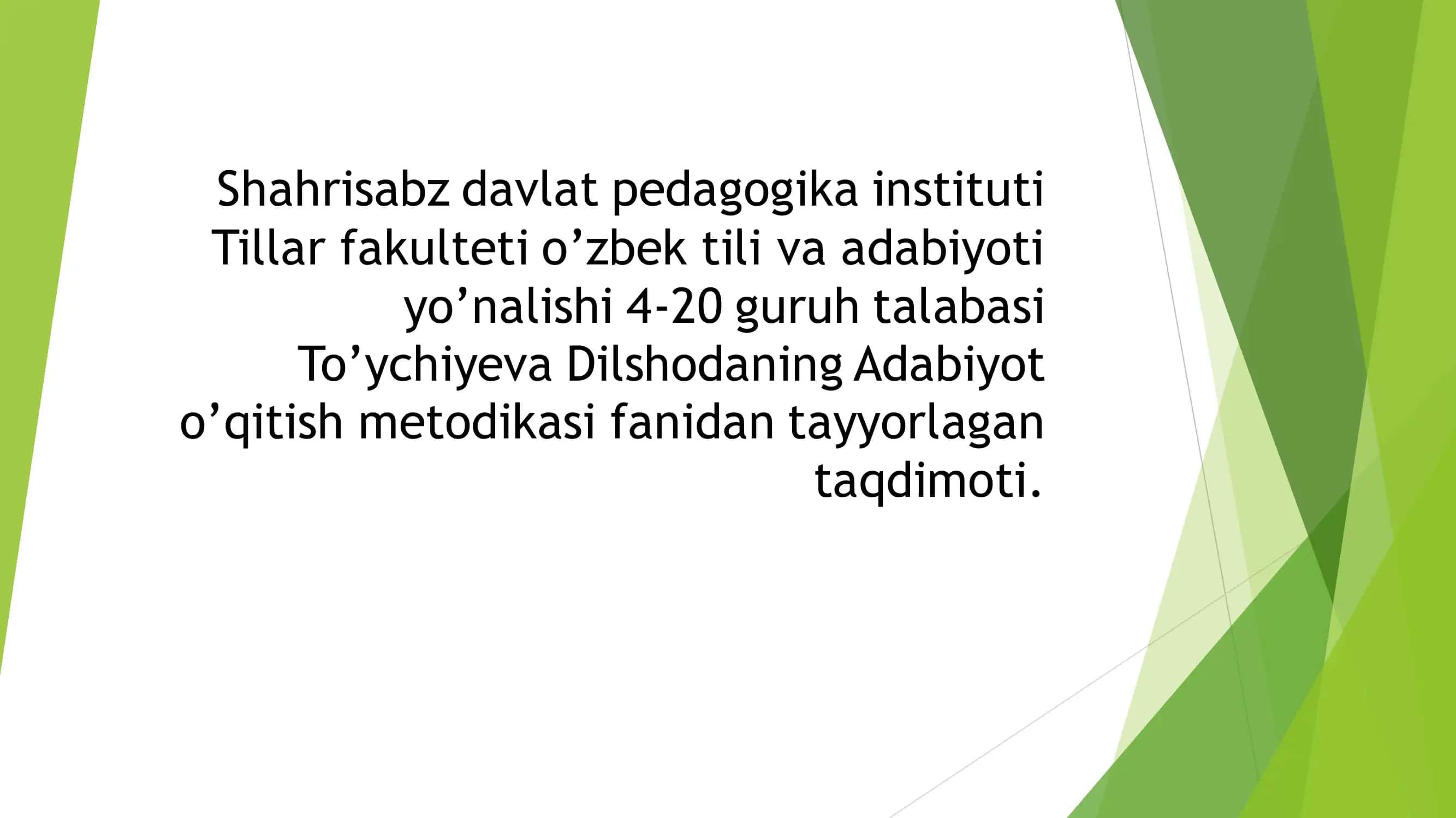 Erkin Vohidoning “Nido “ dostoni 1