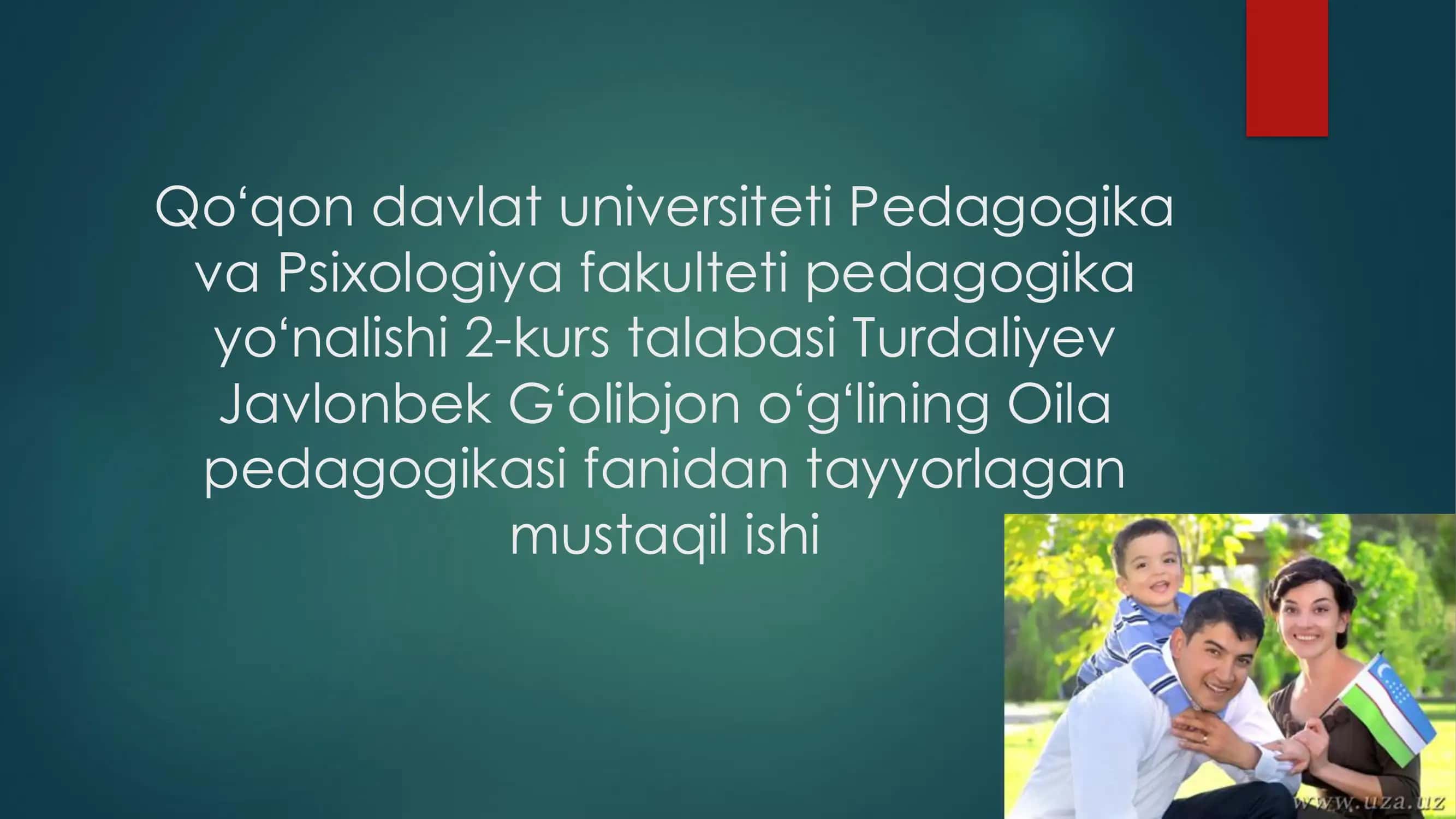 Oila turlari 1