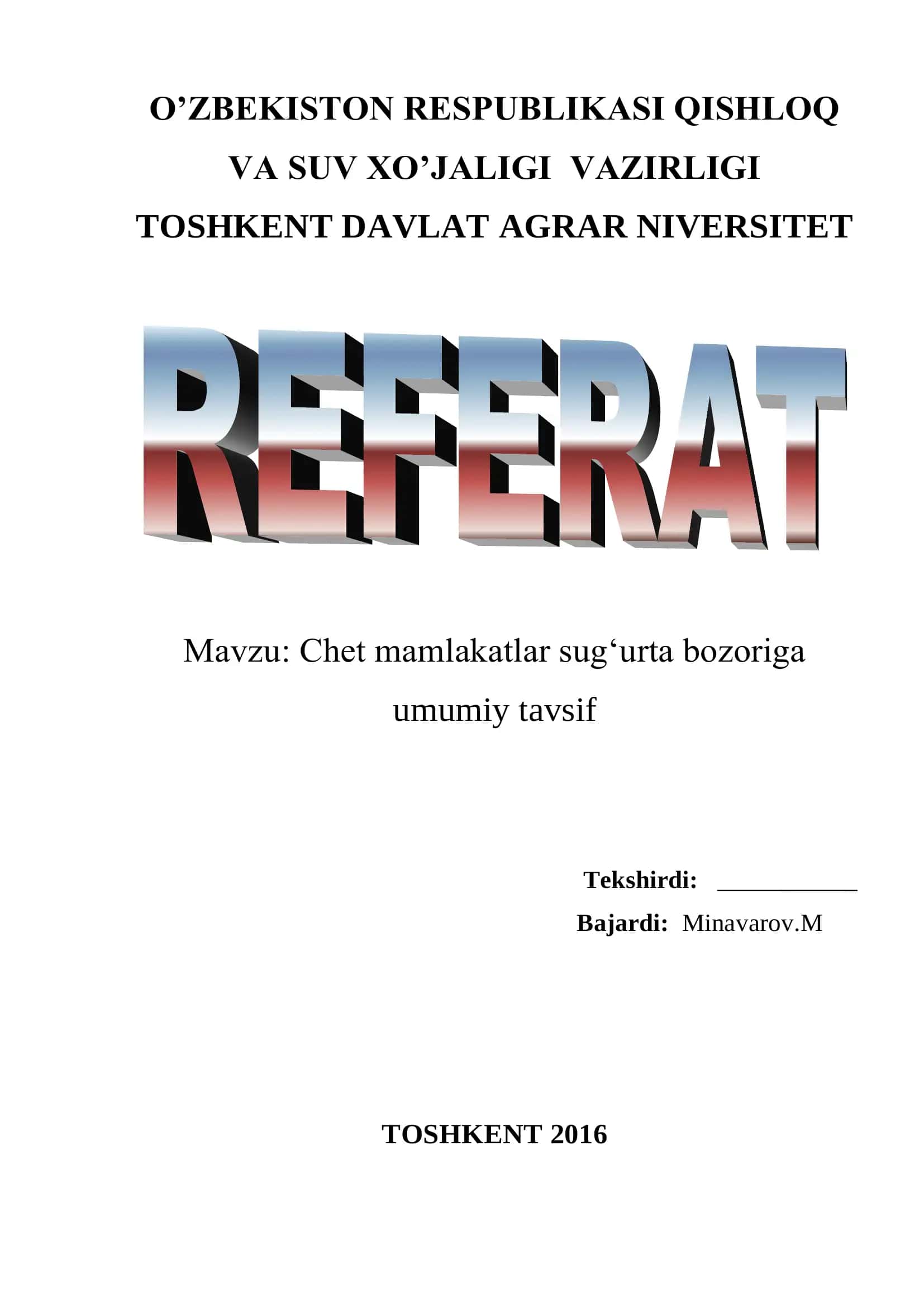 Chet mamlakatlar sug‗urta bozoriga umumiy tavsif 1