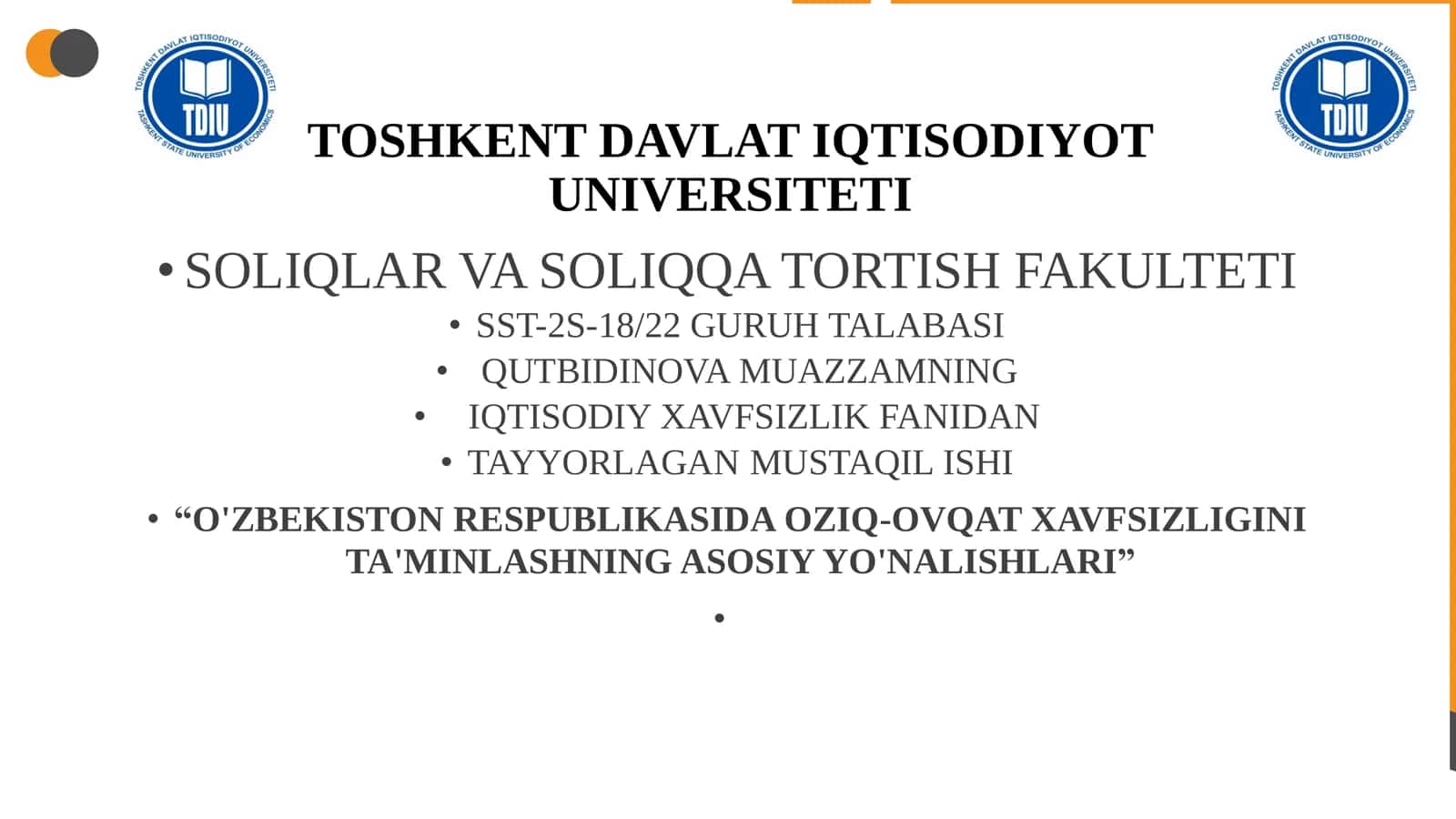 Oziq-ovqat xavfsizligi 1