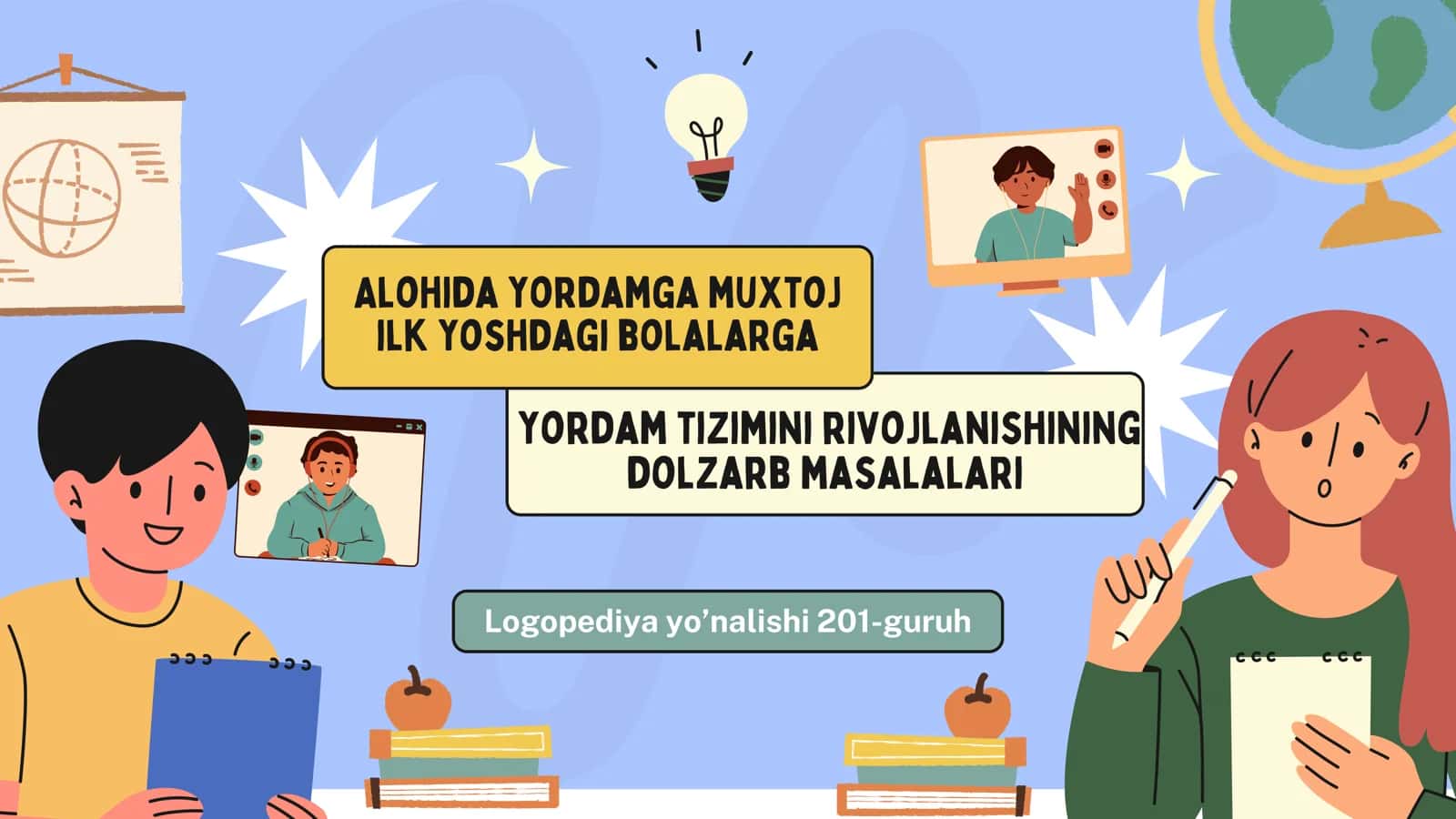 Alohida yordamga muxtoj ilk yoshdagi bolalarga Logopediya yo’nalishi 201-guruh mavzu rejasi 1
