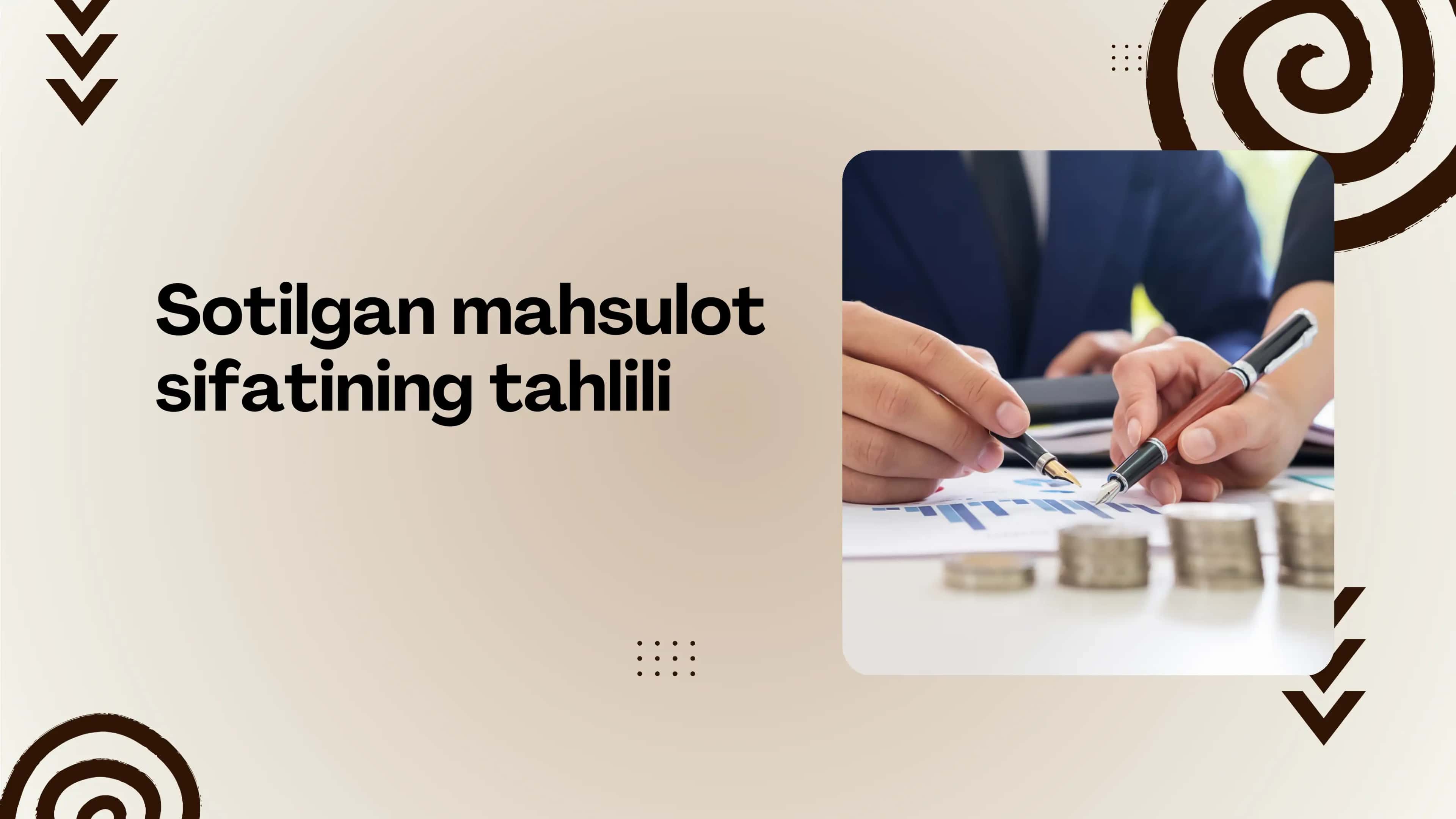 Mahsulotlar sifatini baholash 1