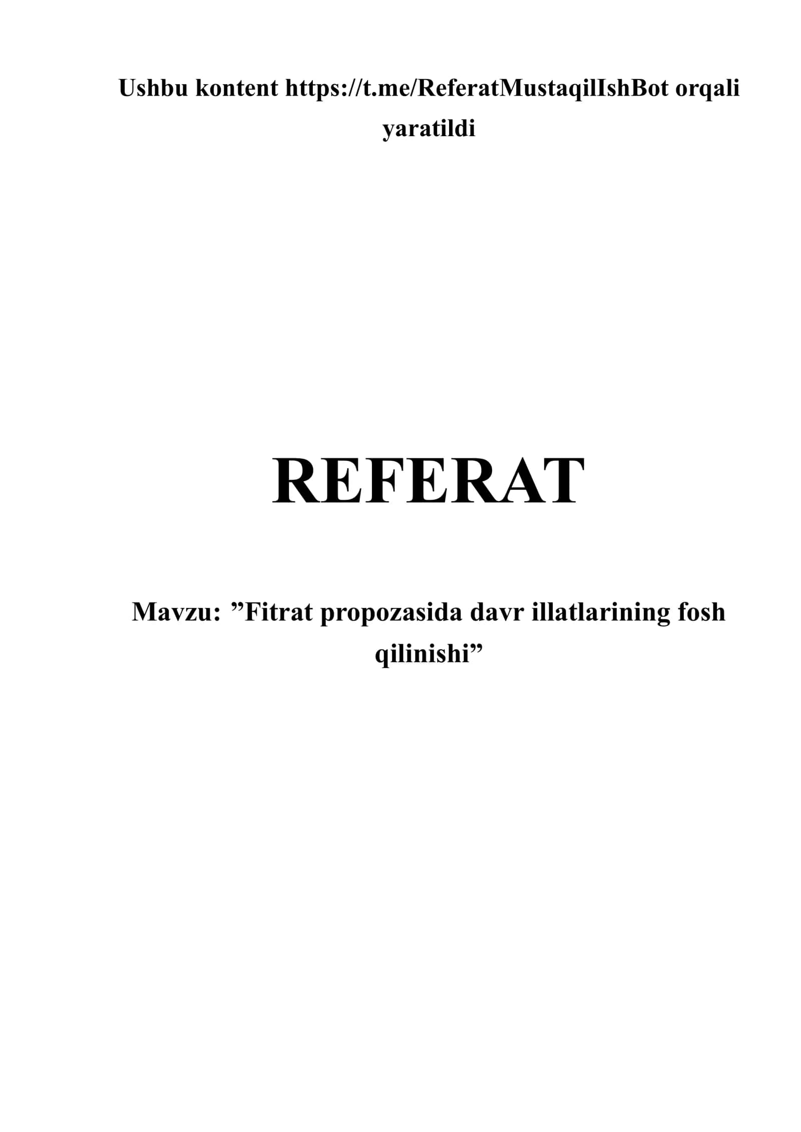 Fitrat propozasida davr illatlarining fosh qilinishi 1