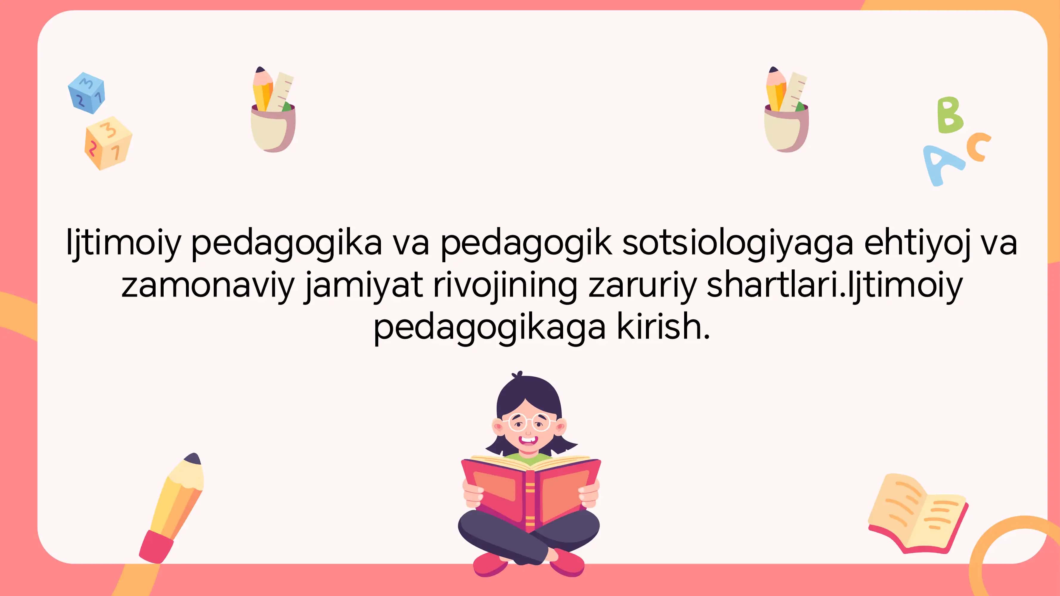 Ijtimoiy pedagogika va pedagogik sotsiologiya 1