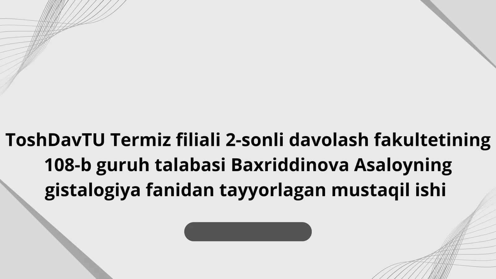 Hujayra populatsiyalarining turlari:statik,oʻsuvchi,yangilanuvchi.Apaptozdasturlashtirilgan hujayra oʻlimi va mitozning aksi.Toʻqimalarning fiziologik va reperative regeneratsiyasi.Toʻqimalar oʻzgaruvchanligi chegaralari 1