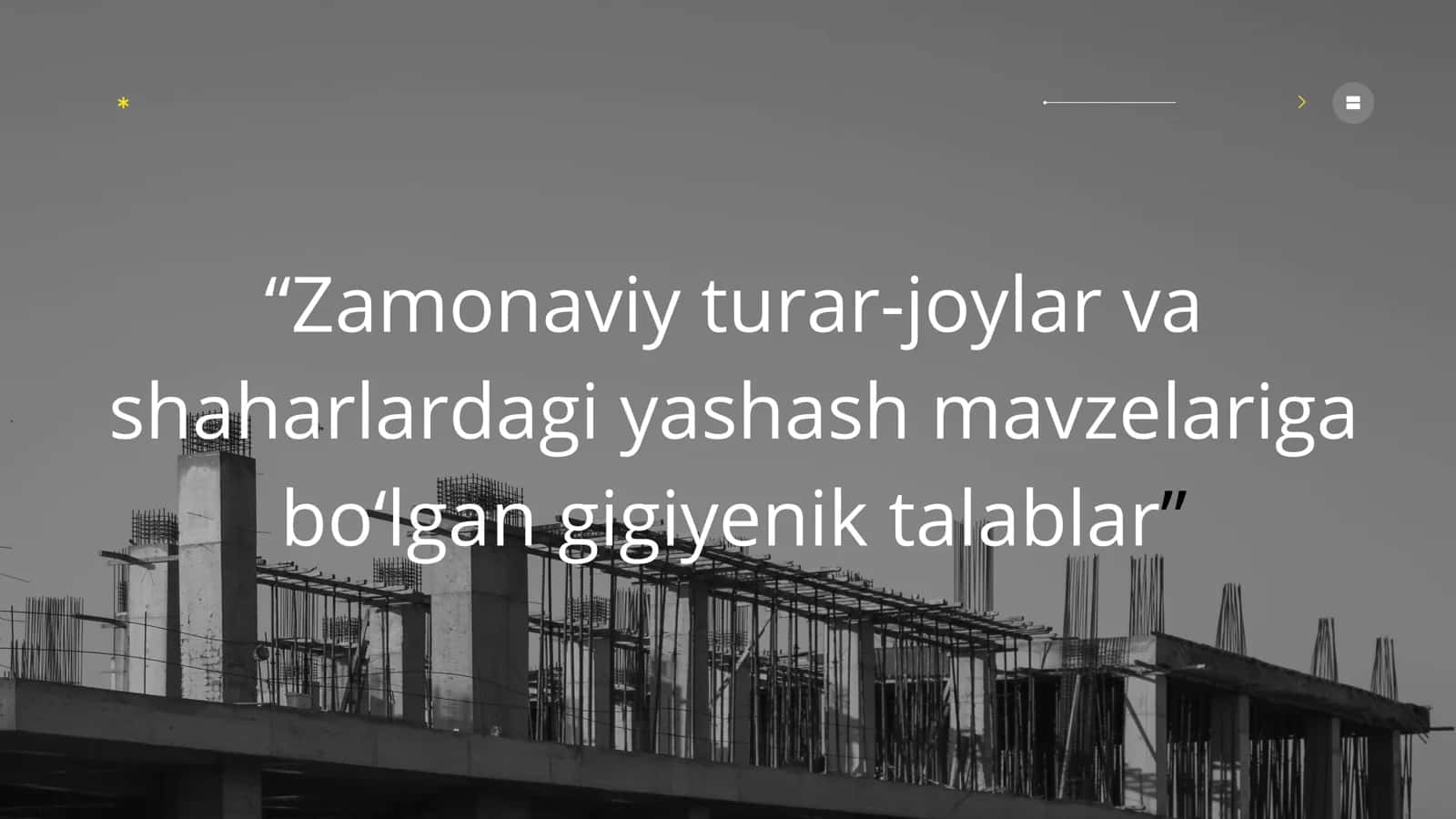 Zamonaviy turar-joylar va shaharlardagi yashash mavzelariga bo‘lgan gigiyenik talablar 1