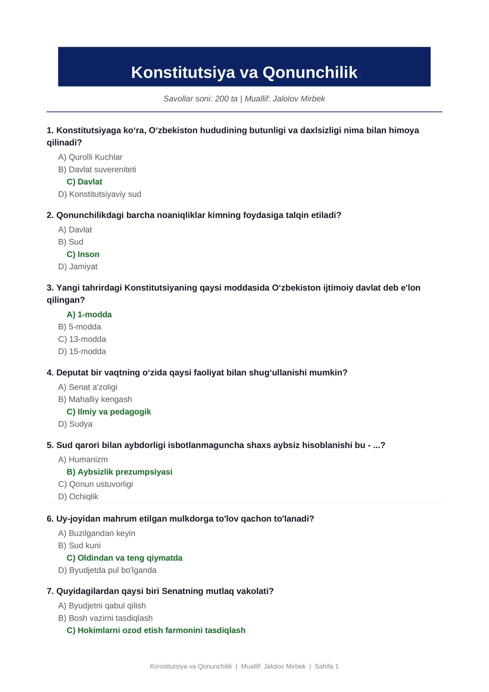 Argos Konstitutsiya va Qonunchilik 1
