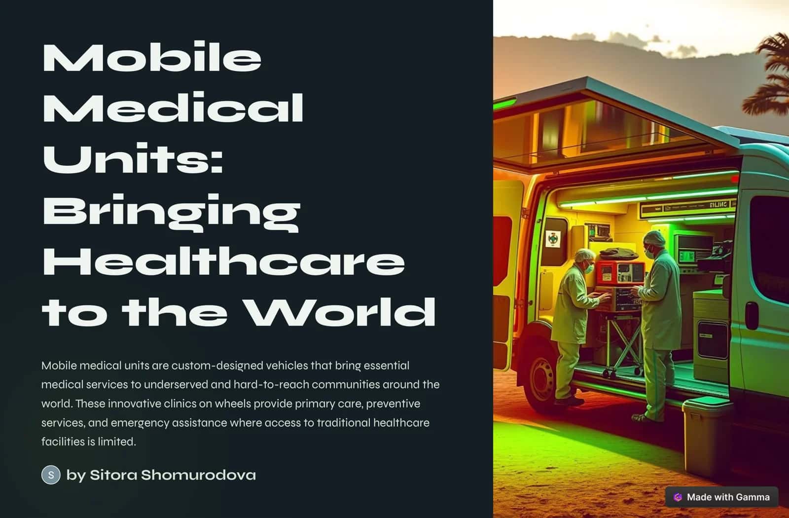 Mobile Medical Units 1