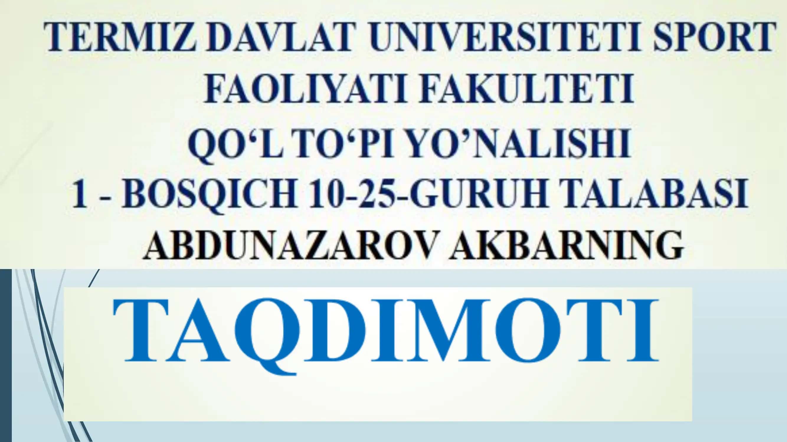 Musobaqa Qoidalari va Hakamlik Uslubiyoti 1