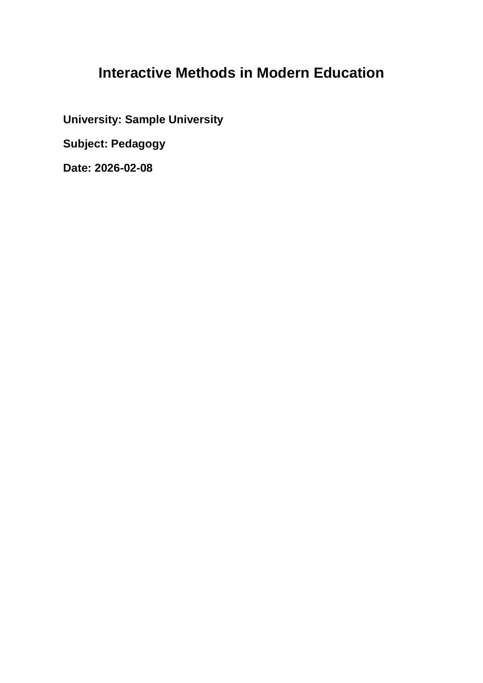 Interactive Methods in Modern Education 1