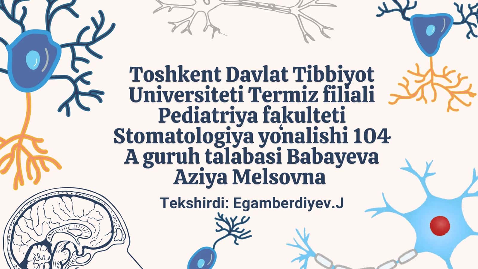 Asab tolalari va sinapslarining xossalarini oʻrganish 1
