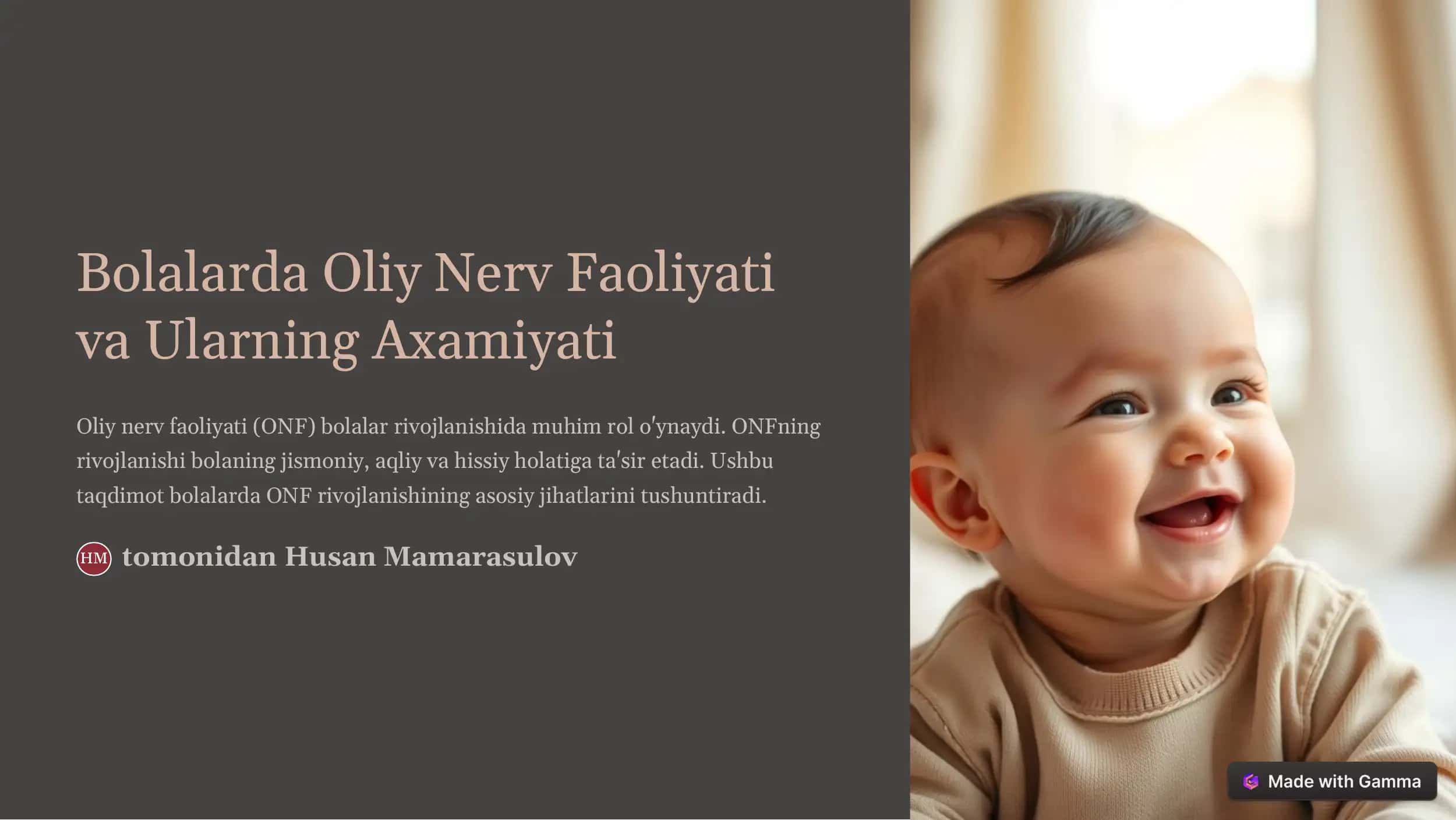 Bolalarda Oliy Nerv Faoliyati va Ularning Axamiyati 1