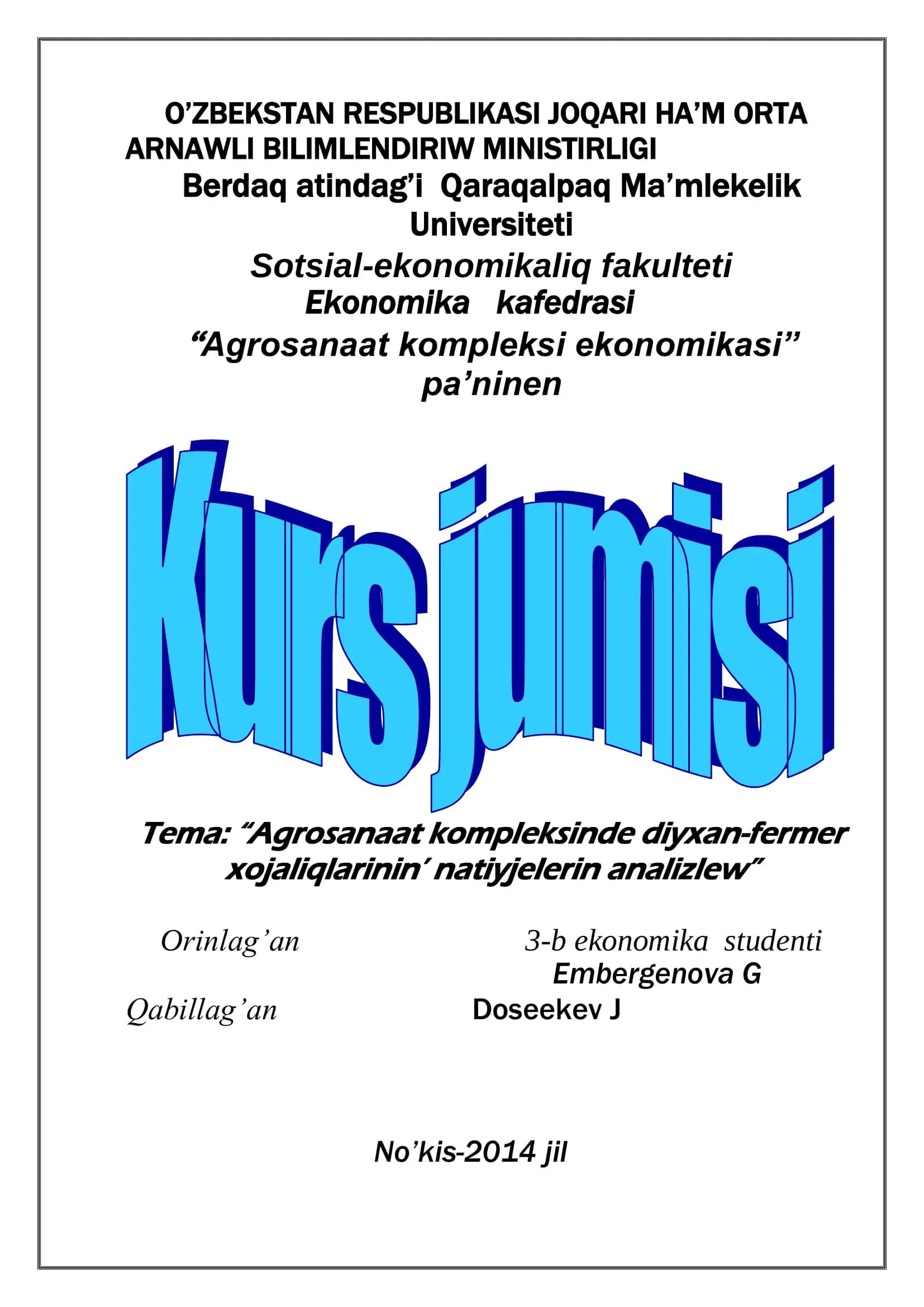 Agrosanaat kompleksi ekonomikasi 1