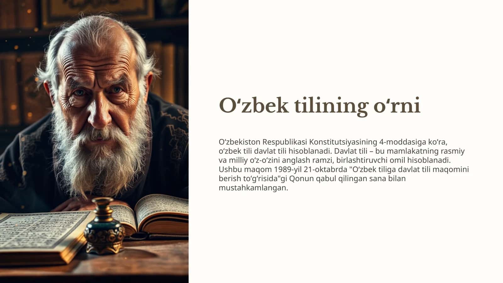 O zbek tilining o rni 1