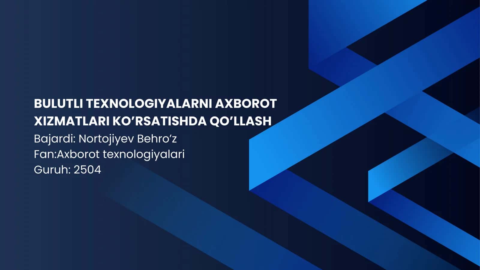 texnalogiyalar 1