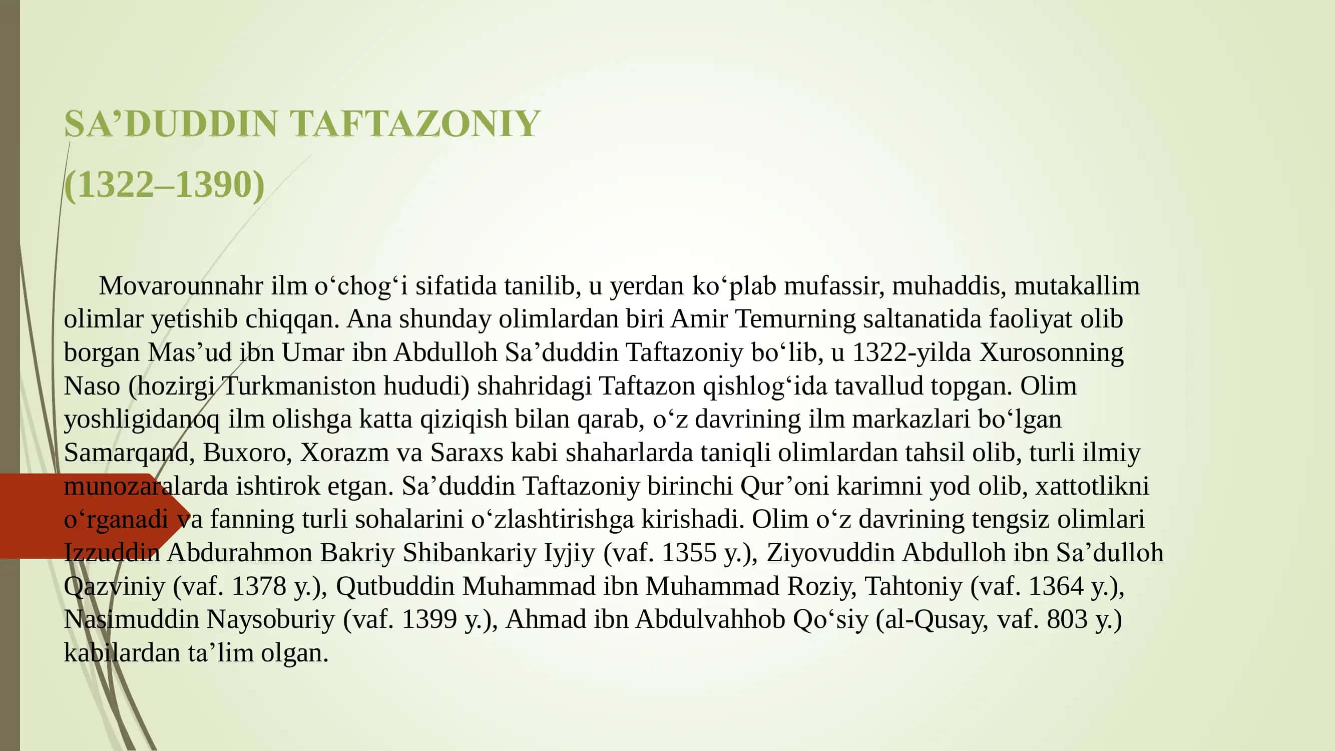 Sa’duddin Taftazoniy 1