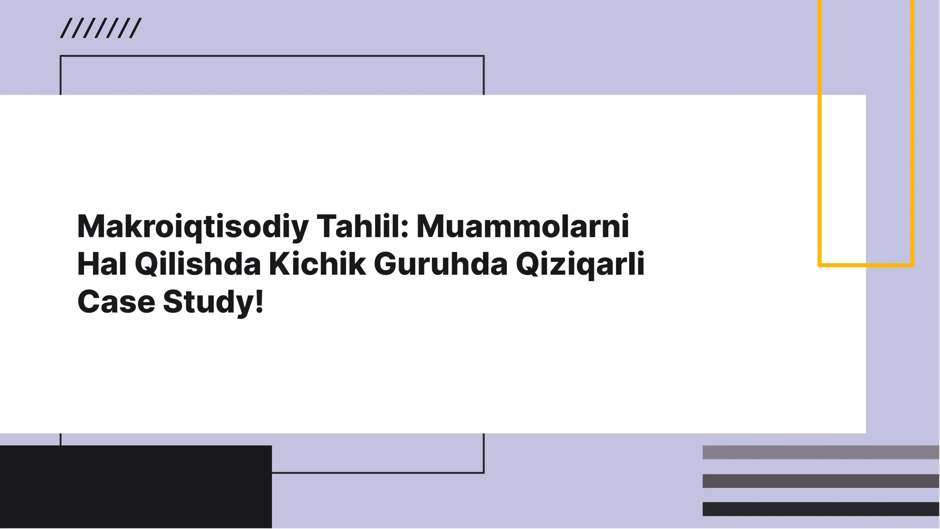 Makroiqtisodiy Tahlil: Muammolarni Hal Qilishda Kichik Guruhda Qiziqarli Case Study! 1