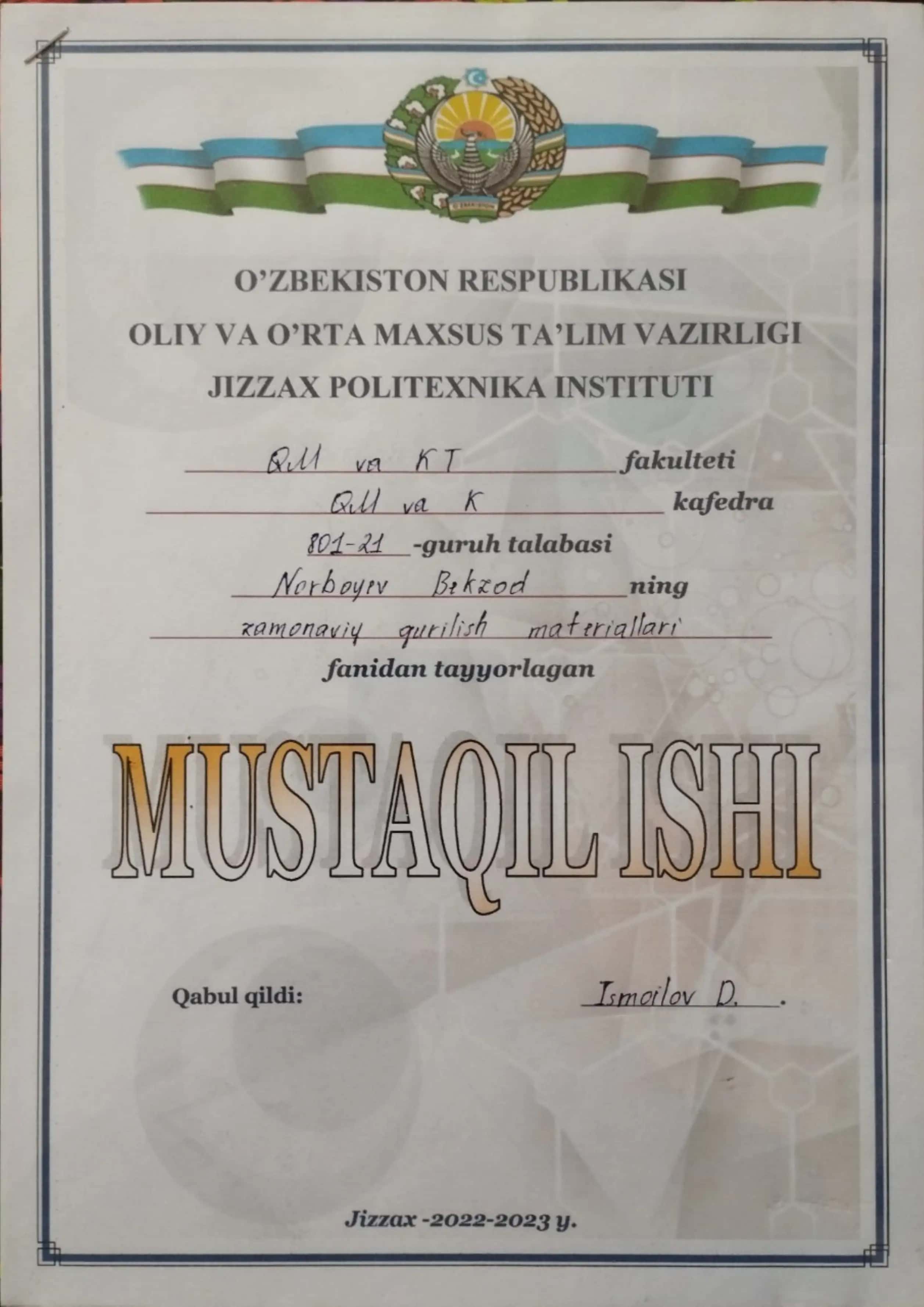 Epoksid smola asosida zamonaviy qurilish materiallari 1