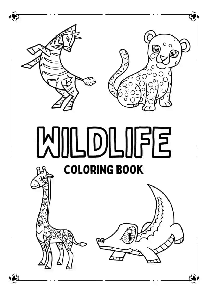 wildlife coloring book