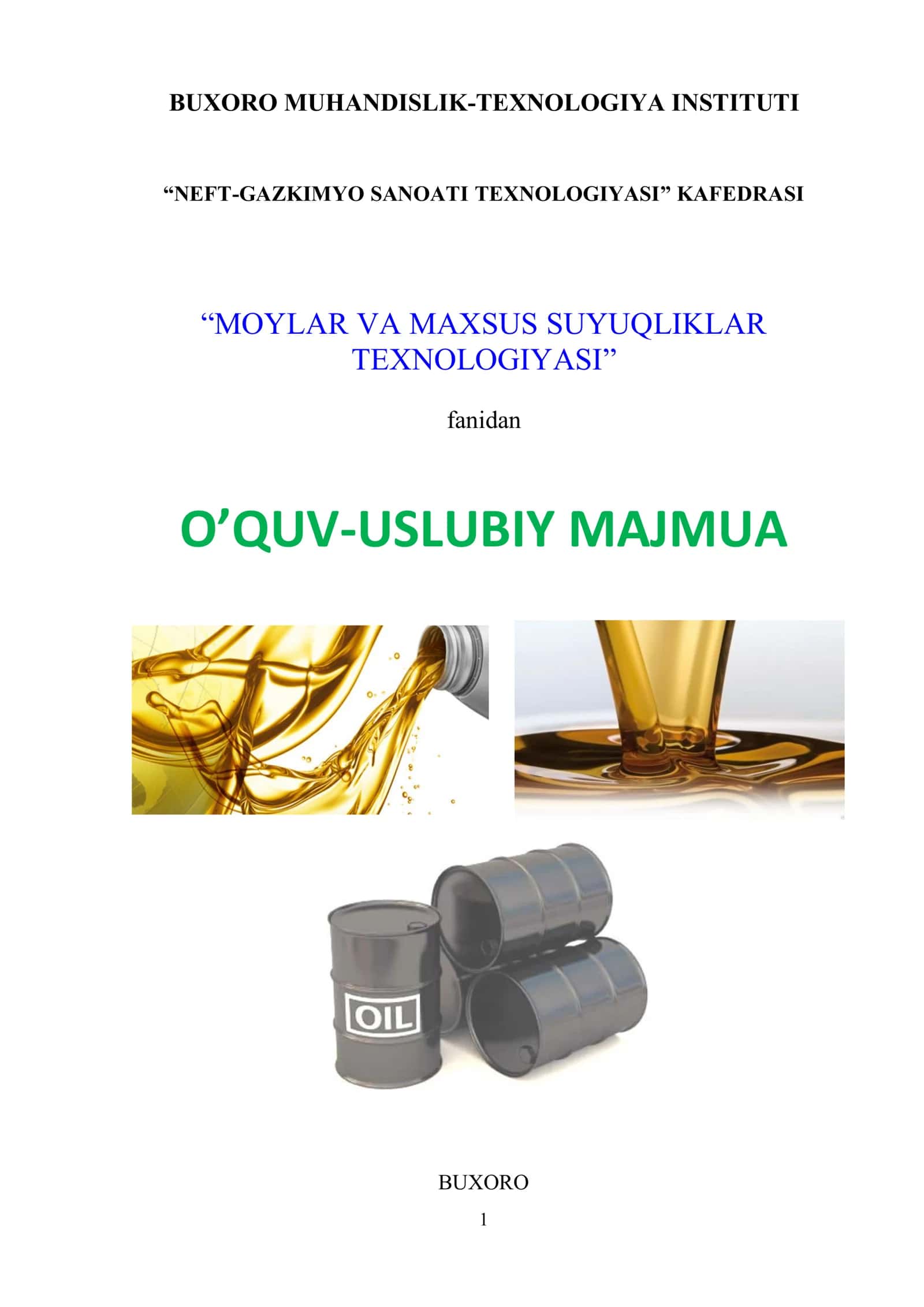 MOYLAR VA MAXSUS SUYUQLIKLAR TEXNOLOGIYASI 1