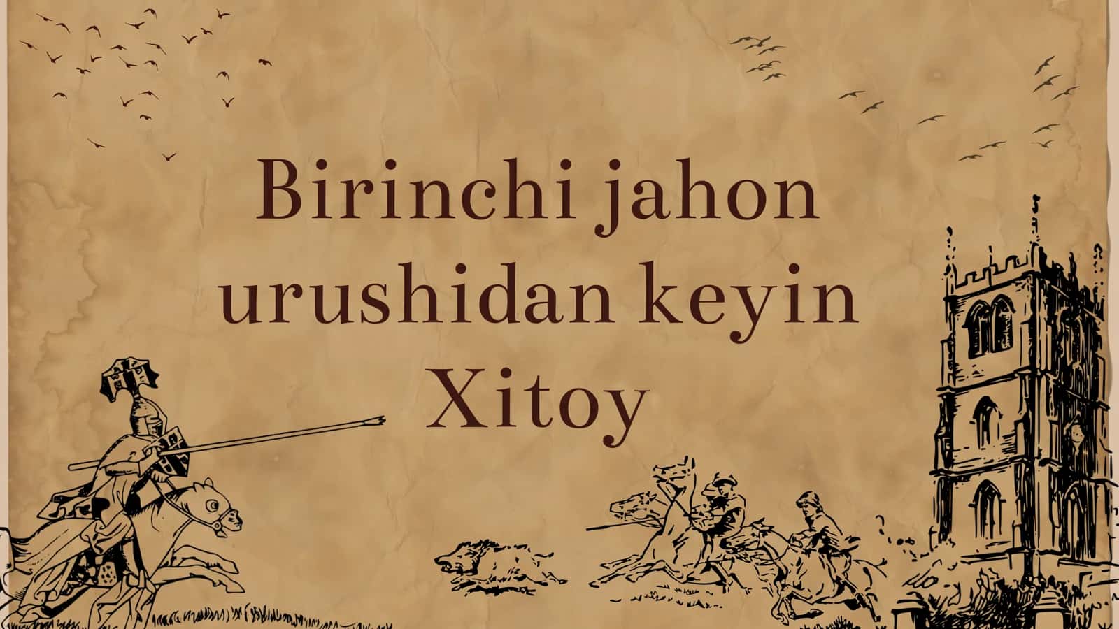 Birinchi jahon urushidan keyin Xitoy 1