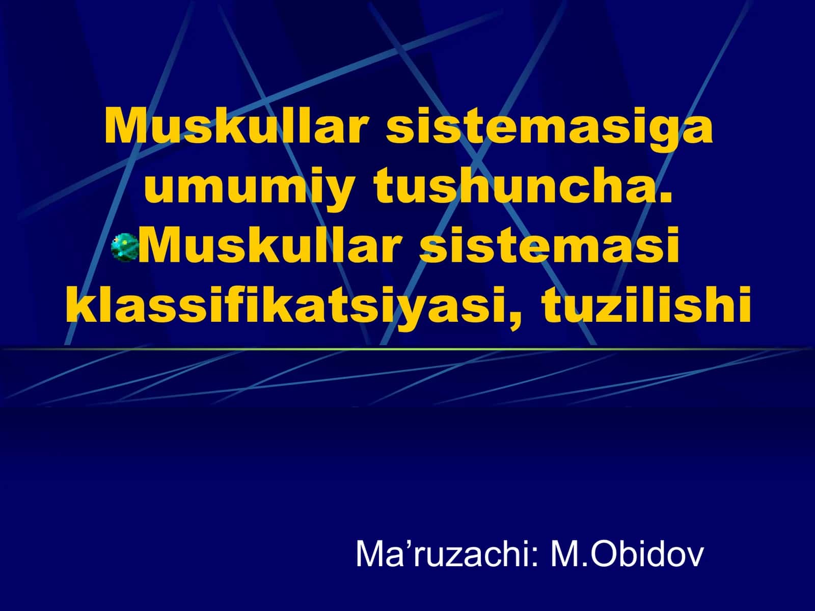 Muskullar sistemasiga umumiy tushuncha. Muskullar sistemasi klassifikatsiyasi, tuzilishi 1