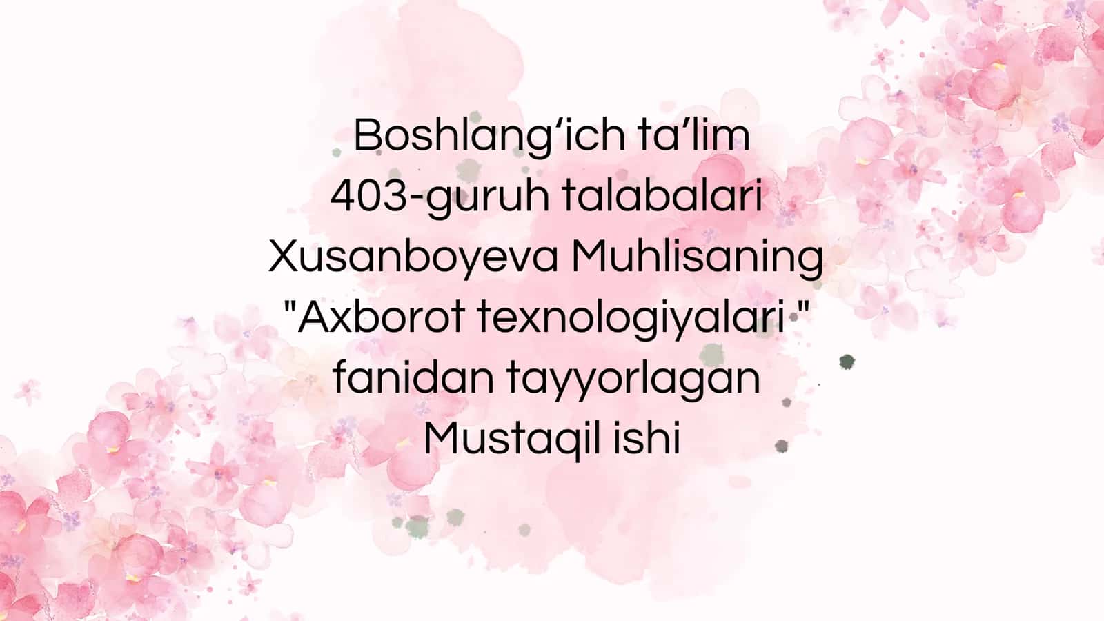 Axborot texnologiyalari dan foydalanish metodikasi 1