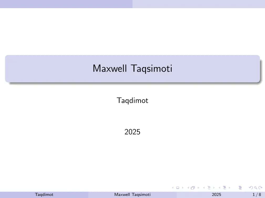 Maxwell Taqsimoti 1