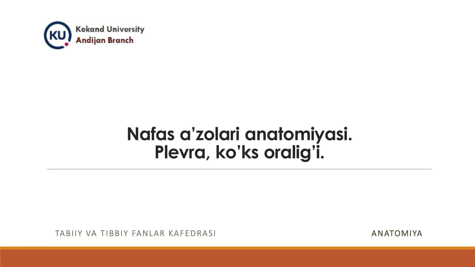 Nafas a’zolari anatomiyasi 1