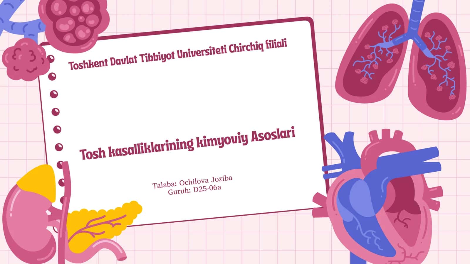 Toshkent Davlat Tibbiyot Universiteti Chirchiq filiali 1