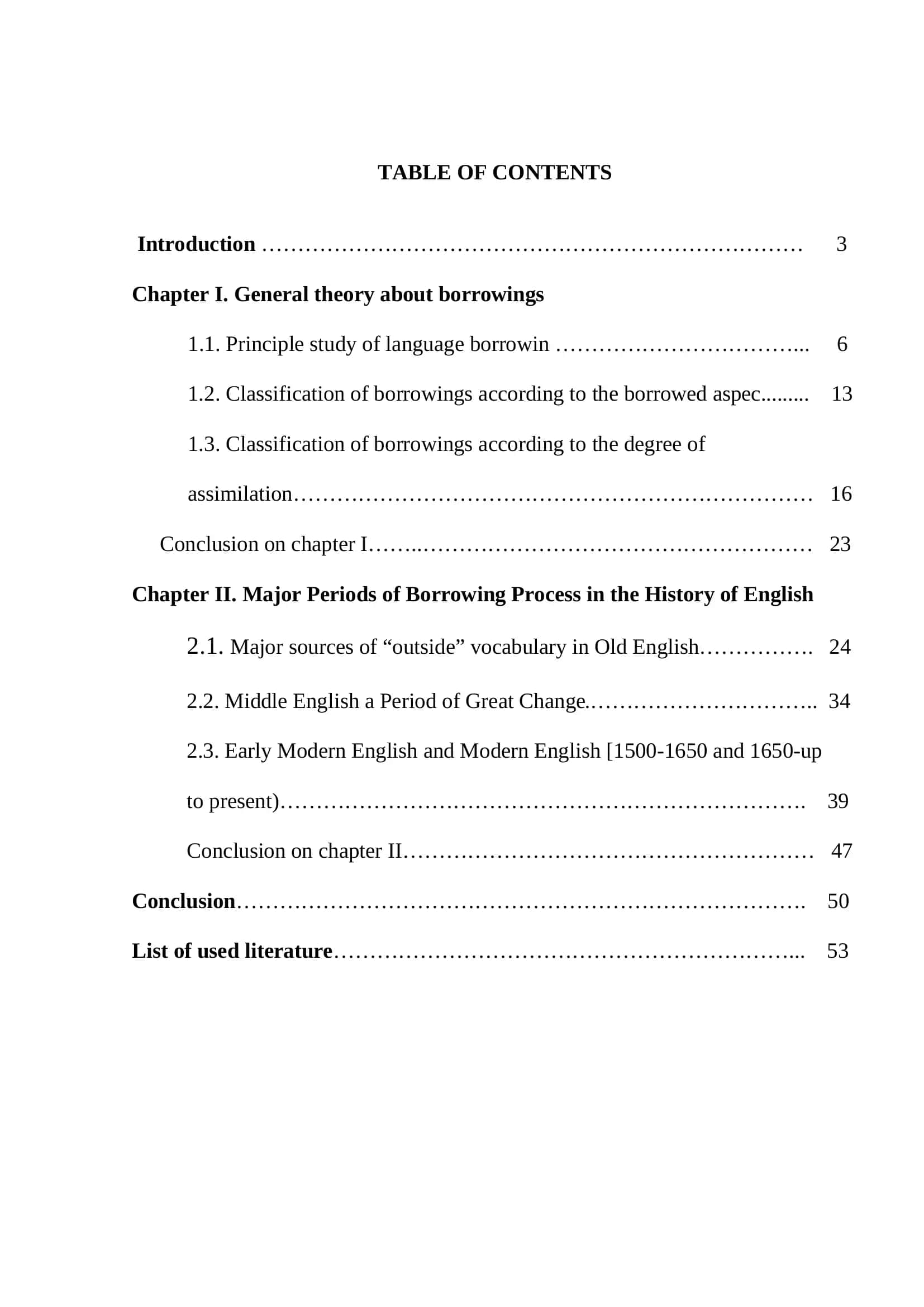 Table of Contents 1