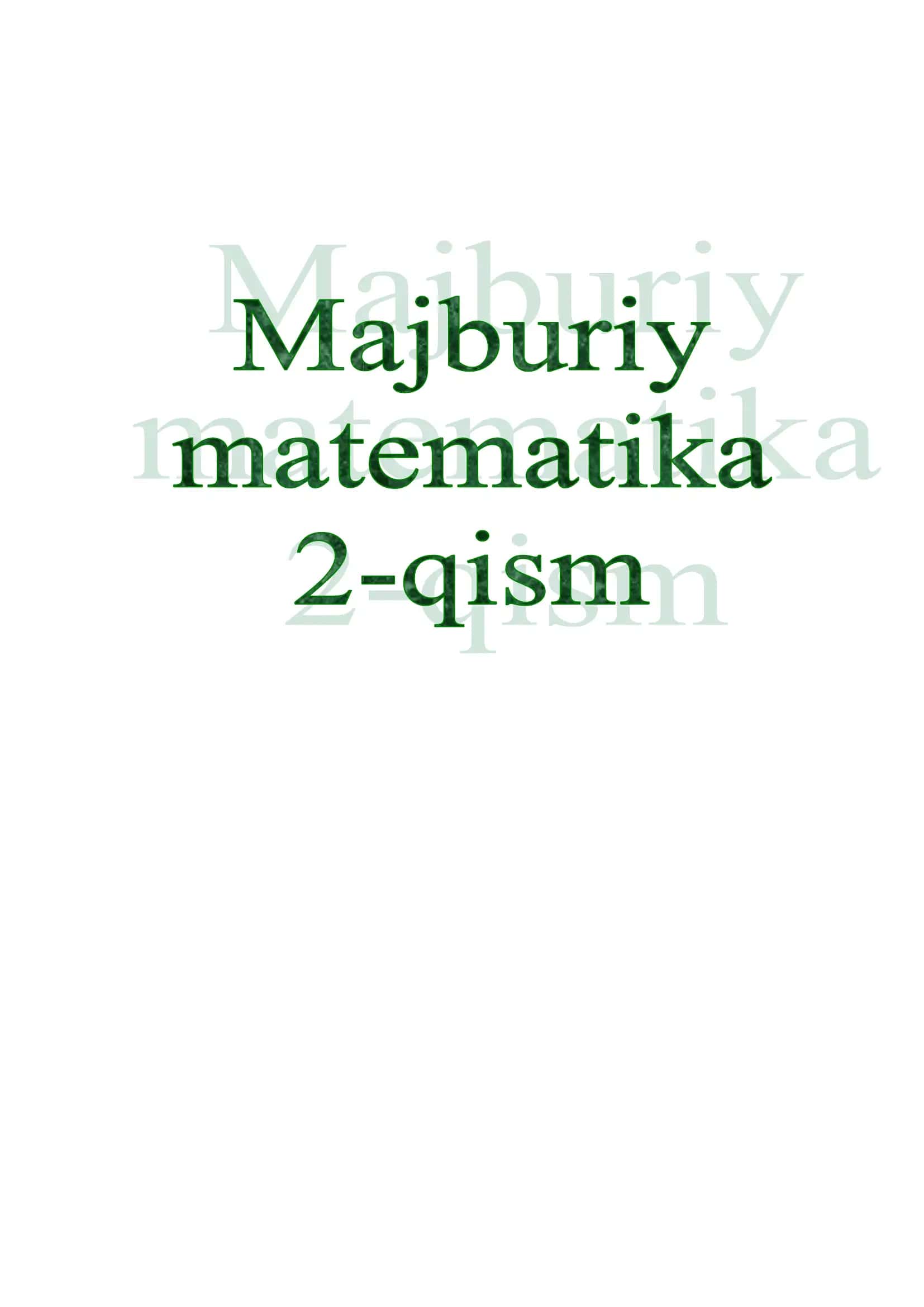 Majburiy matematikadan testlar 1