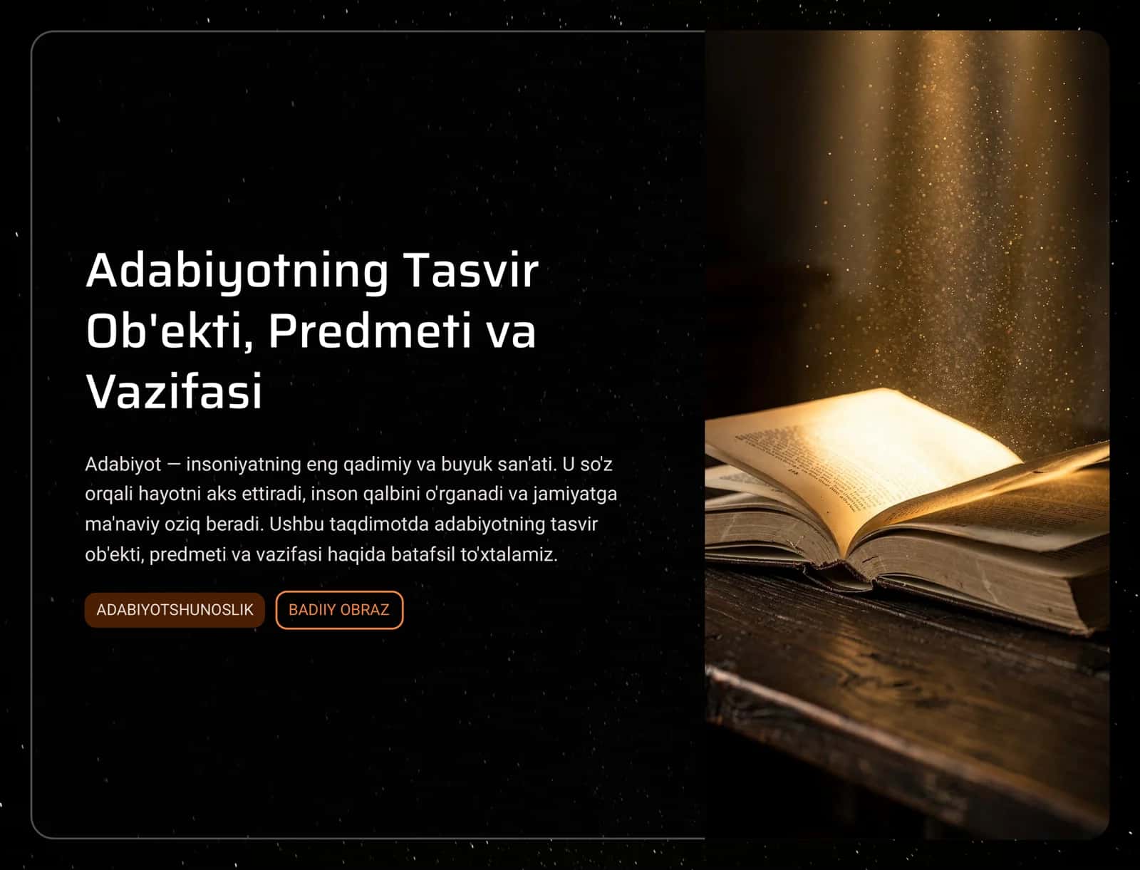 Adabiyotning Tasvir 1