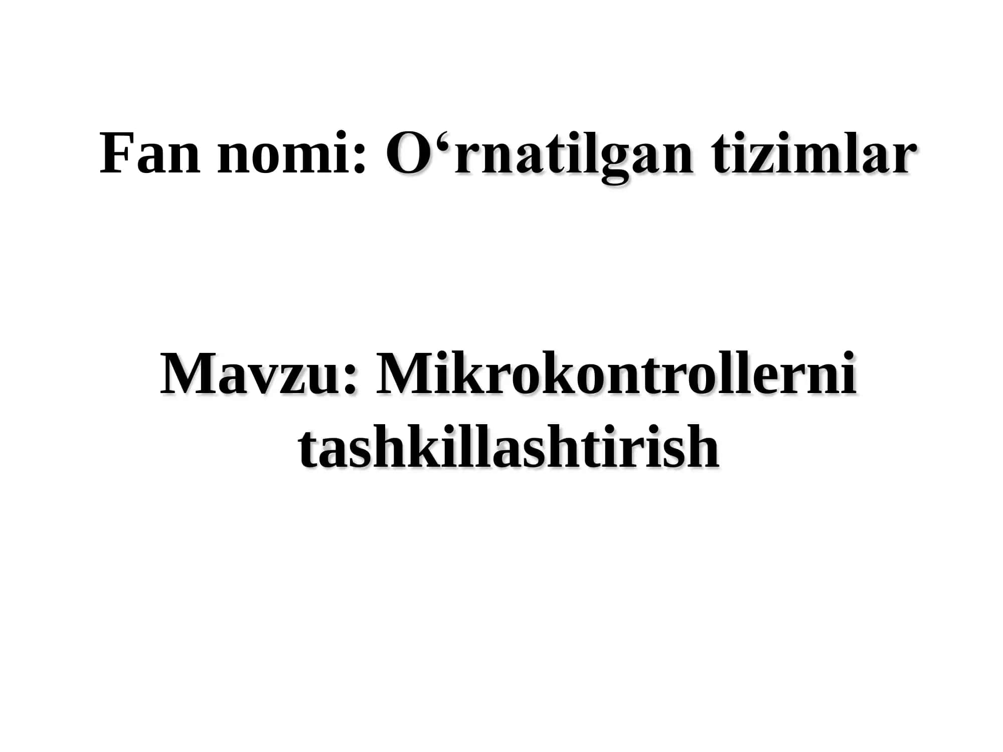 Mikrokontroller 1
