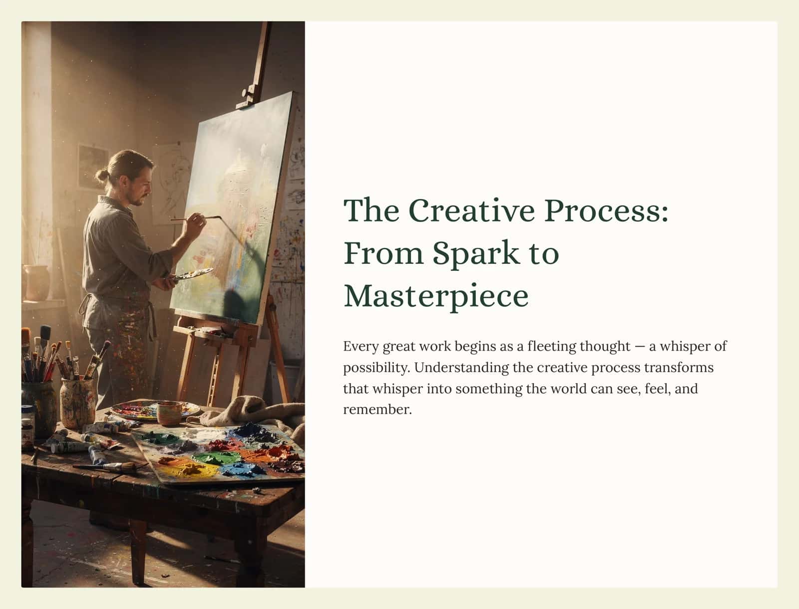 The Creative Process: From Spark to Masterpiece 1
