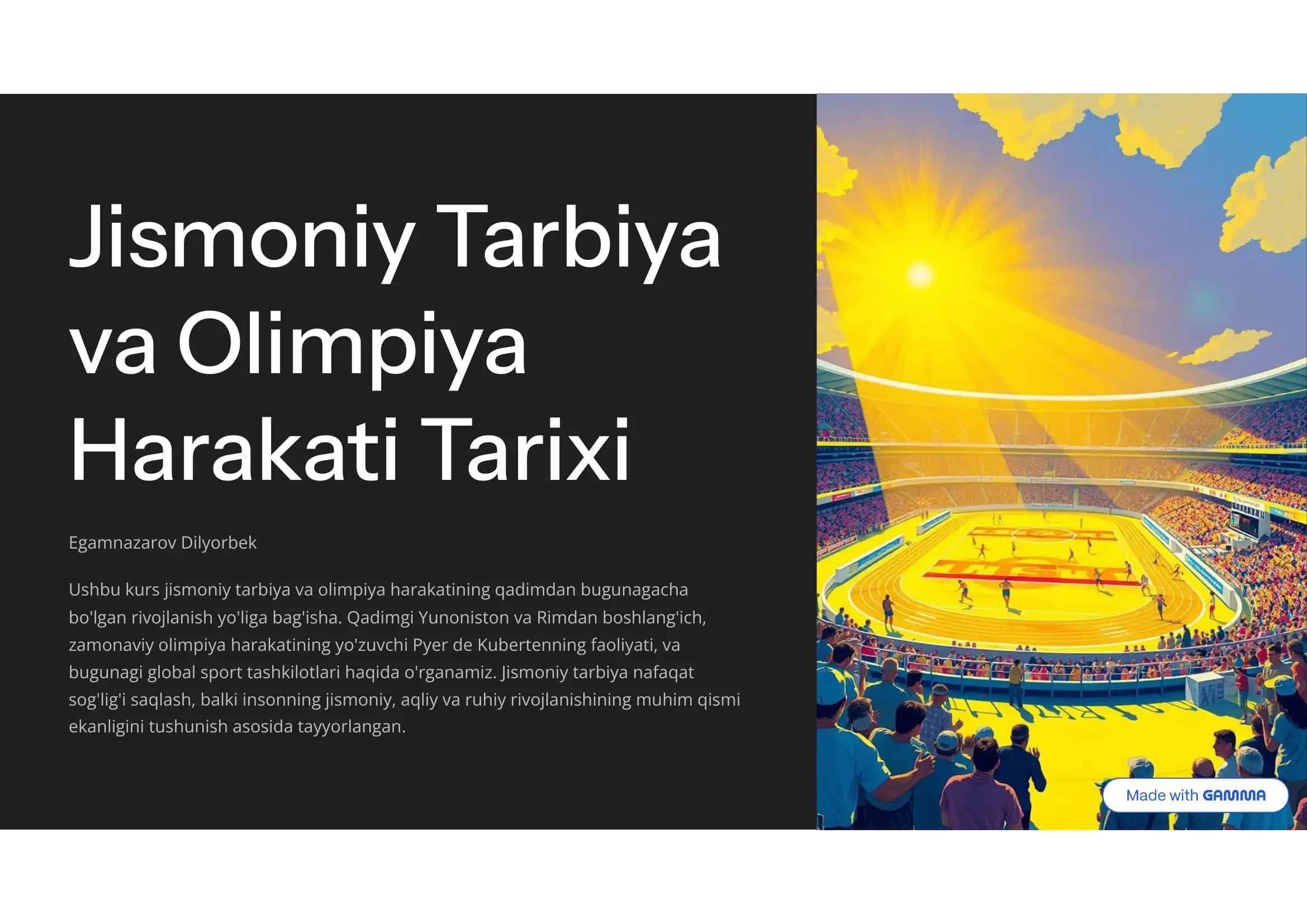 Jismoniy tarbiya va olimpiya harakati 1