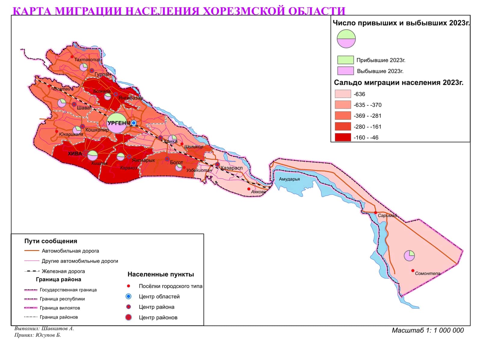 КАРТА МИГРАЦИИ НАСЕЛЕНИЯ ХОРЕЗМСКОЙ ОБЛАСТИ 1