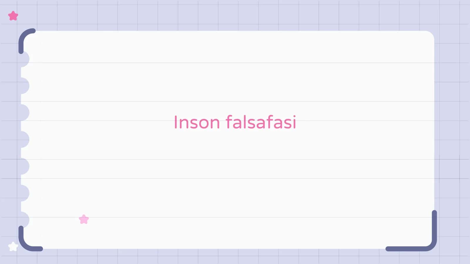 Inson falsafasi 1