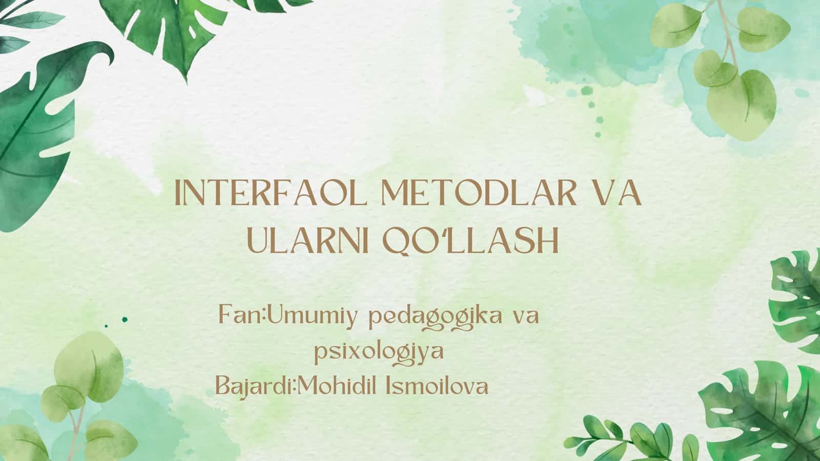 Interfaol metodlar 1