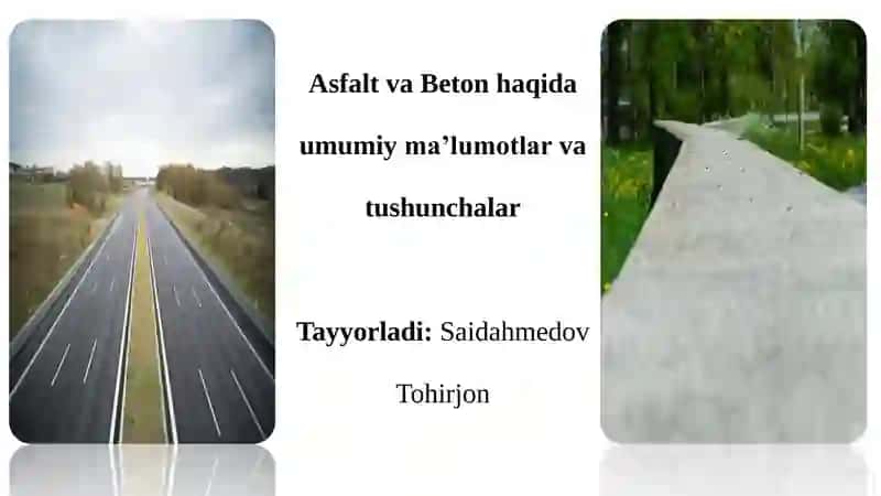 Asfalt va Beton Materiallari
