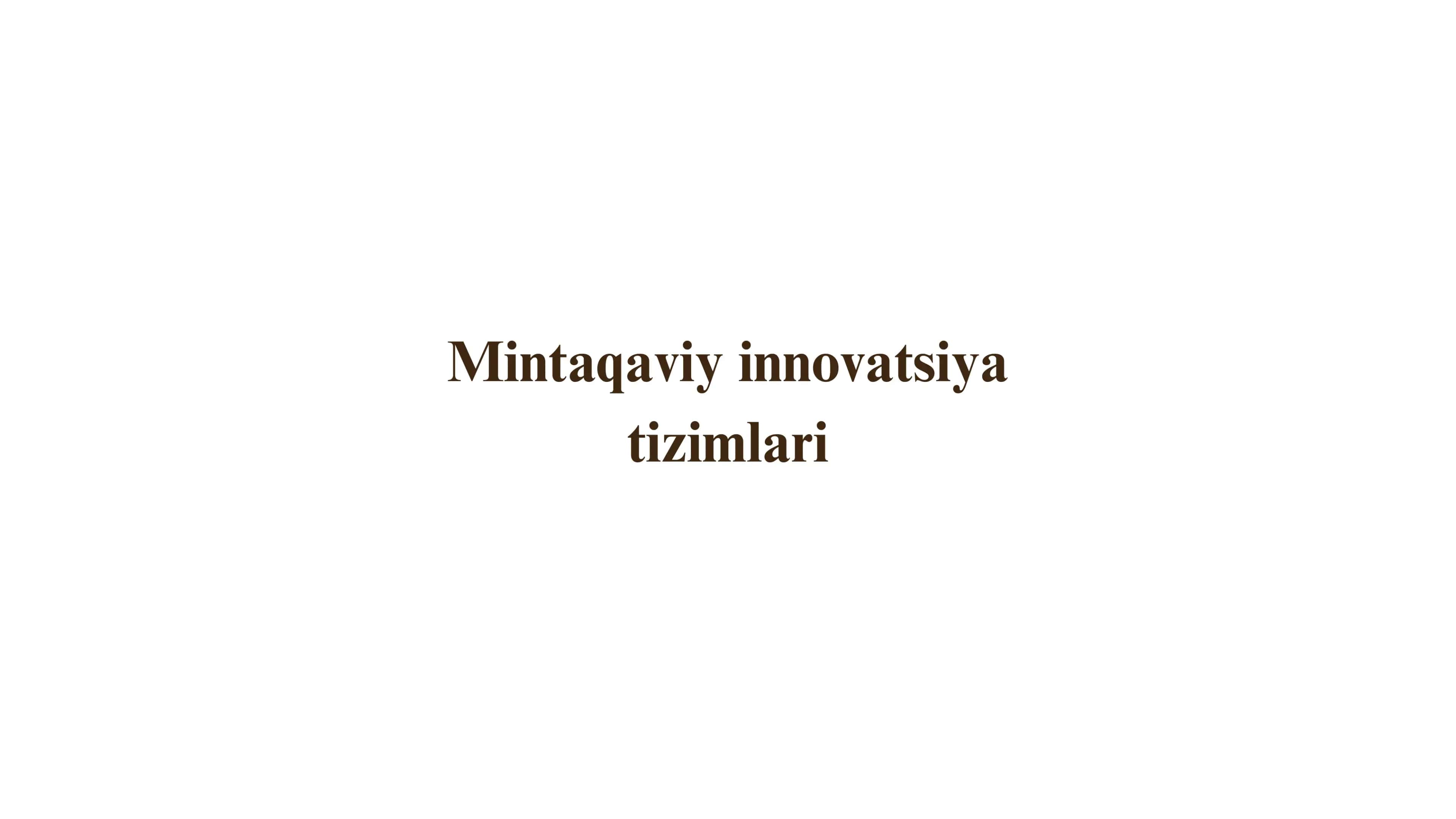 Mintaqaviy innovatsiya 1